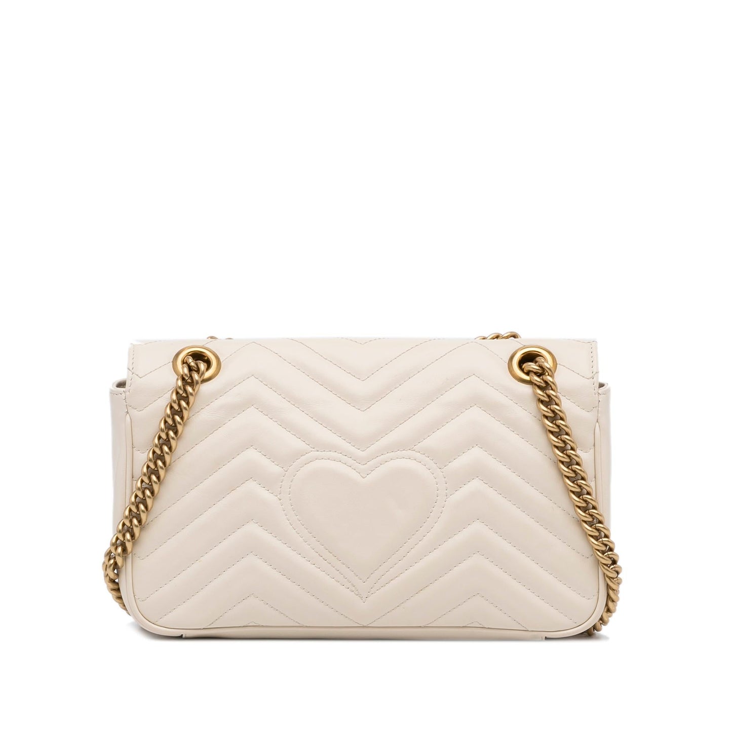 Gucci GG Marmont SHG-TkqQD2 Matelasse Calf White Small Crossbody Bag