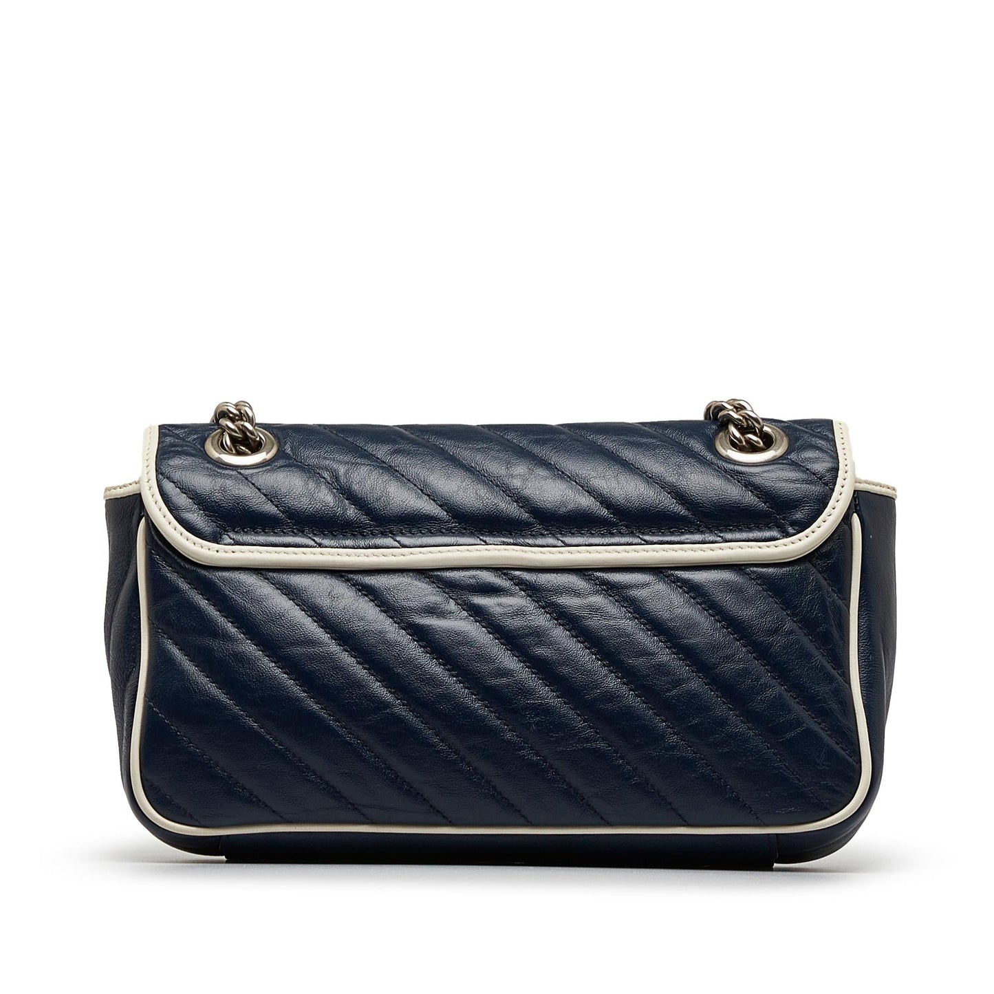 Gucci GG Marmont SHG-gXACgT Matelasse Calf Blue Small Crossbody Bag