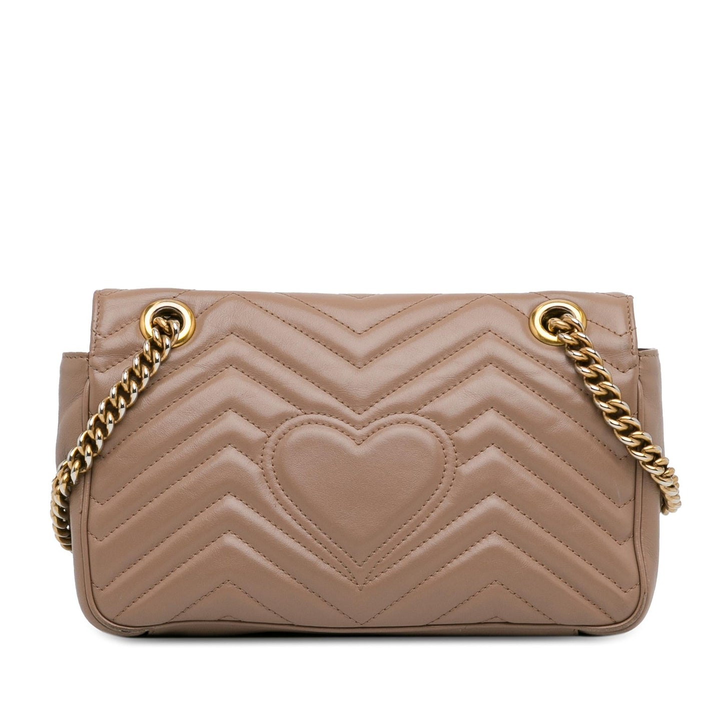 Gucci GG Marmont SHG-WEebbv Matelasse Calf Brown Small Crossbody Bag