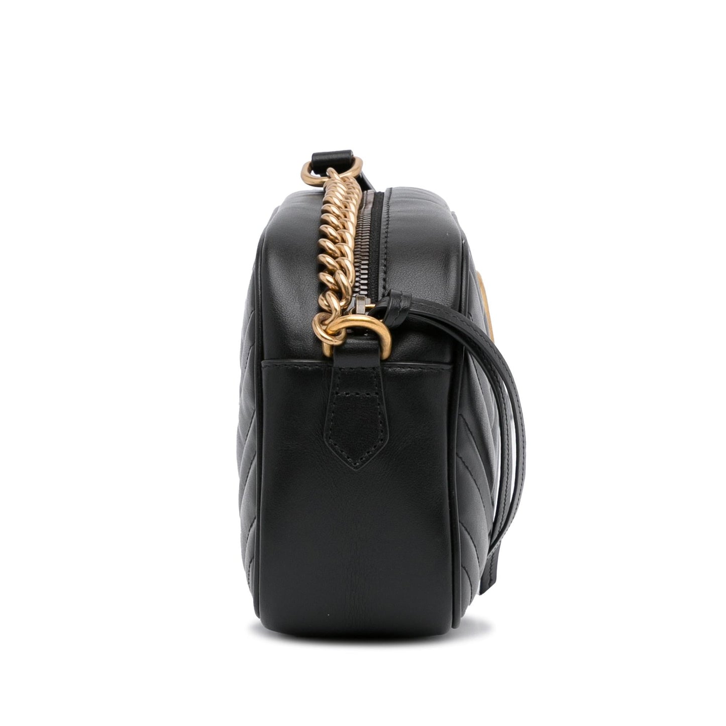 Gucci GG Marmont SHG-B4BA9w Matelasse Calf Black Small Crossbody Bag
