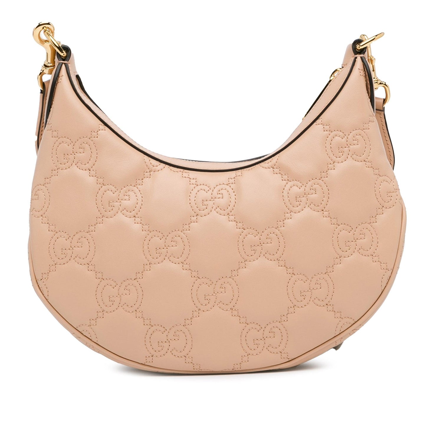 Gucci GG Chain SHG-vQqZPV Matelasse Calf Brown Small Satchel Bag