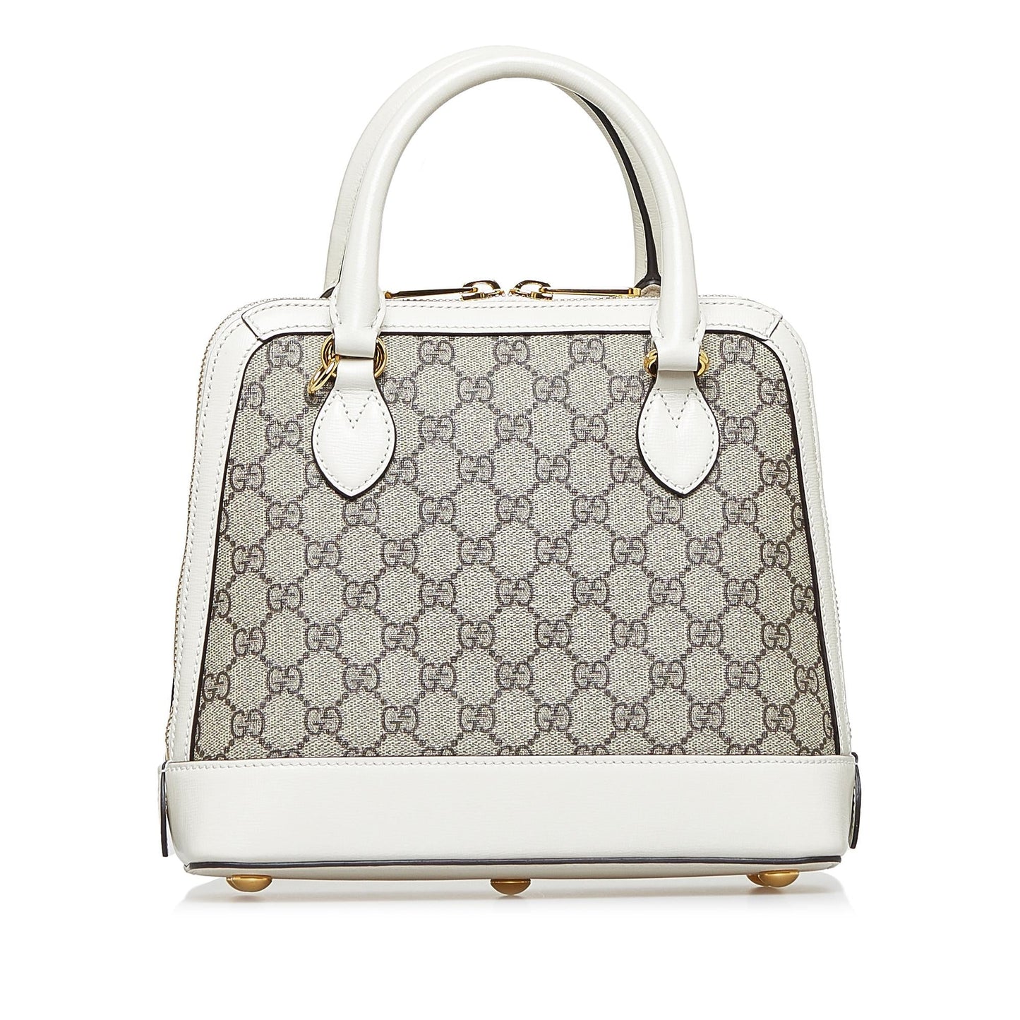 Gucci GG Supreme Horsebit Canvas Brown Small Satchel Bag Shg A0Yaxz