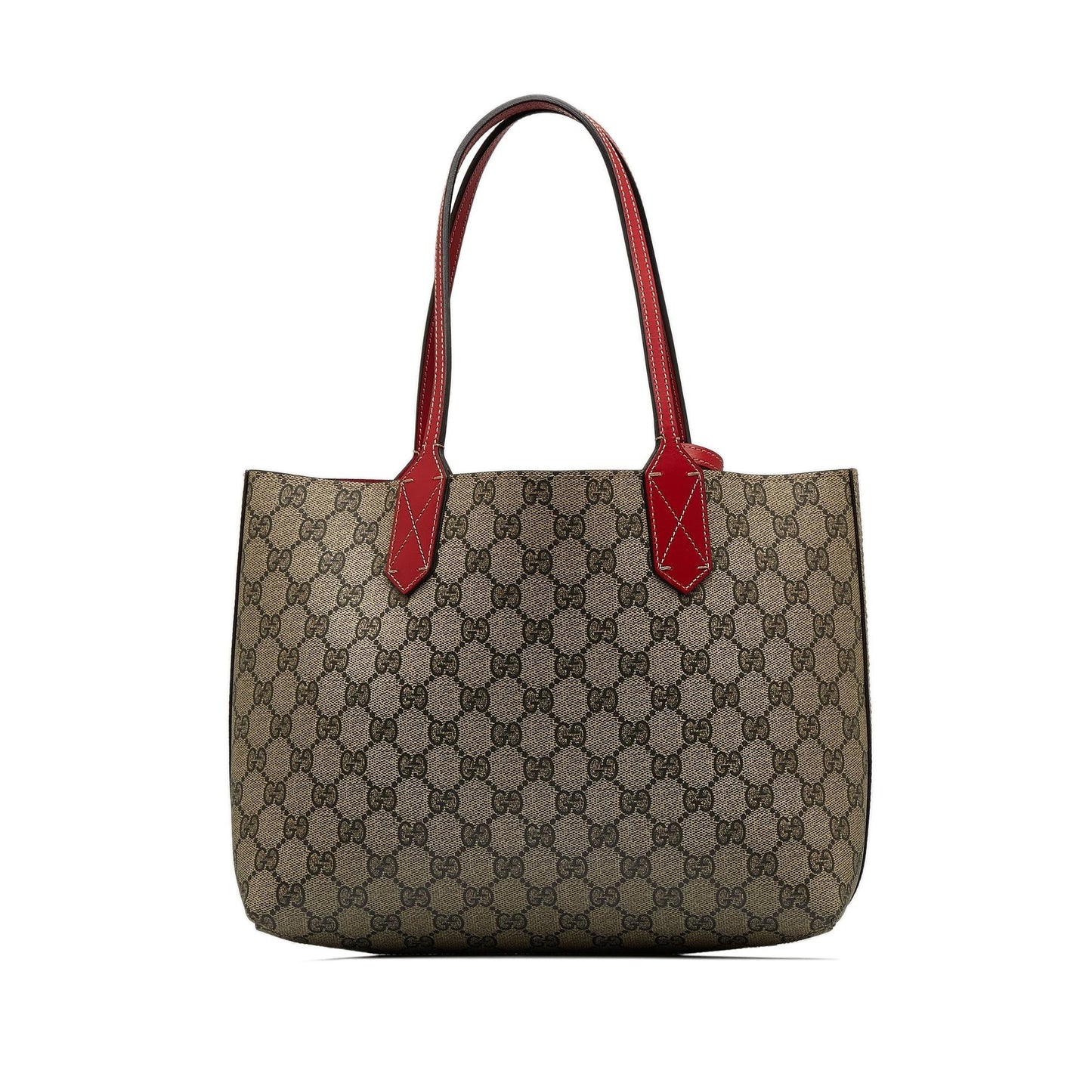 Gucci GG Supreme Reversible SHG-FICivb Canvas Brown Small Tote Bag