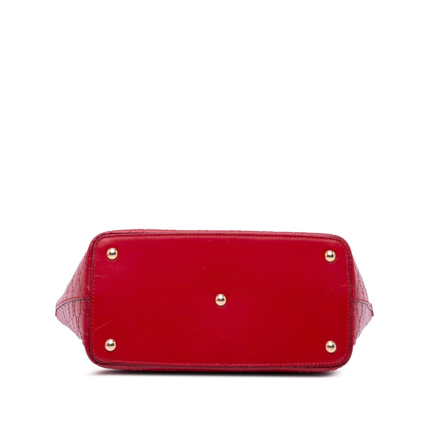 Gucci Guccissima Convertible Calf Red Small Tote Bag Tote 3