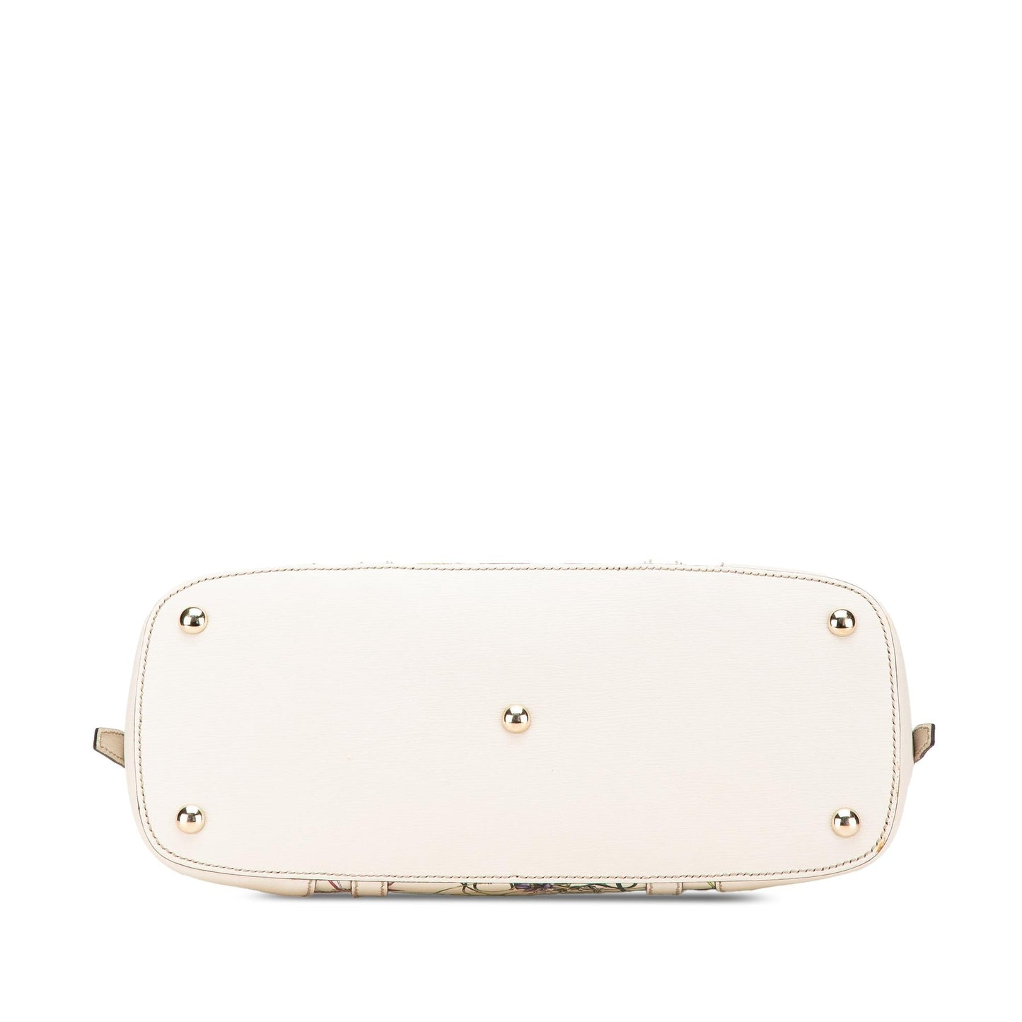 Gucci Flora Nice Dome Leather Calf White Small Satchel Bag