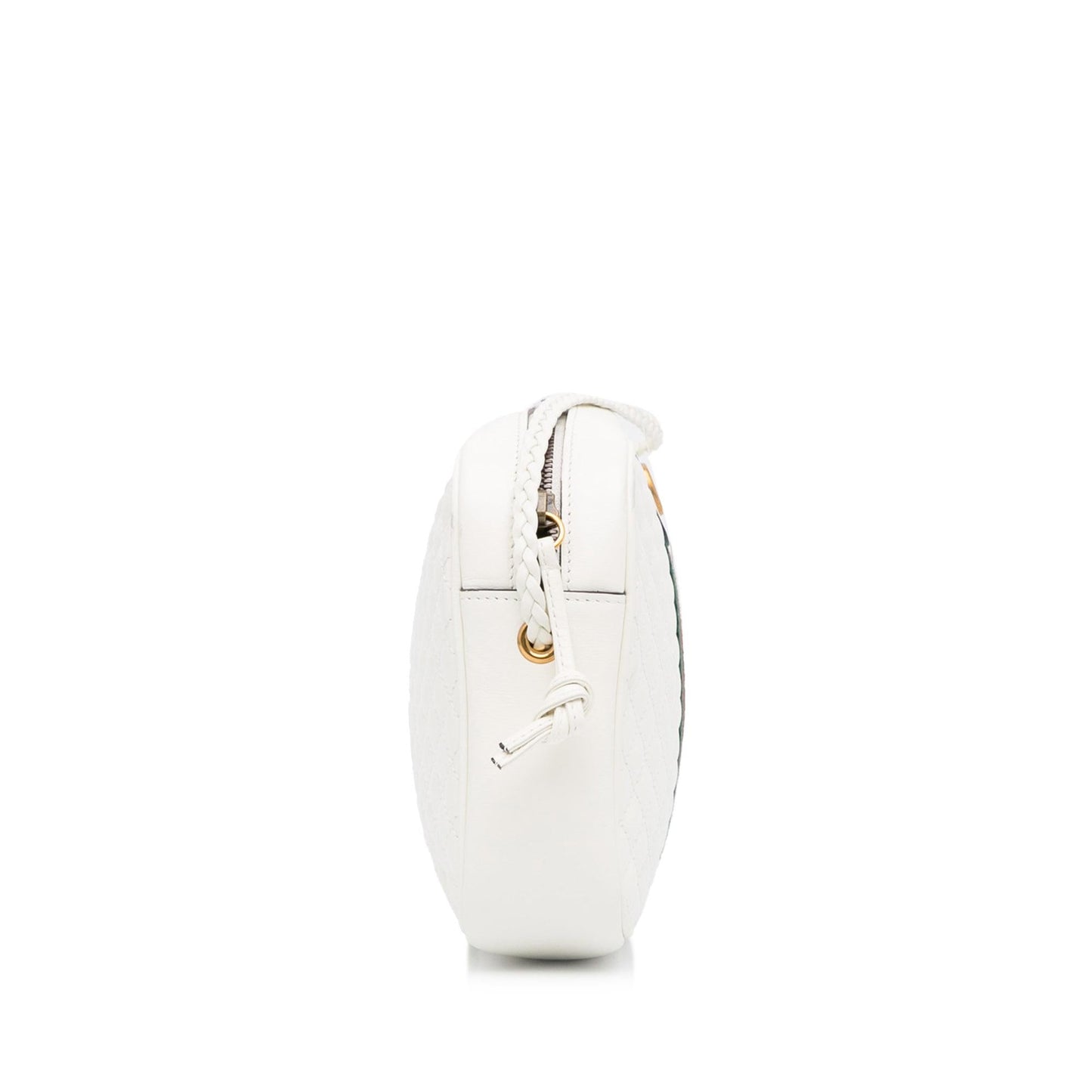 Gucci Web Trapuntata SHG-3PW6zo Leather Calf White Small Crossbody Bag