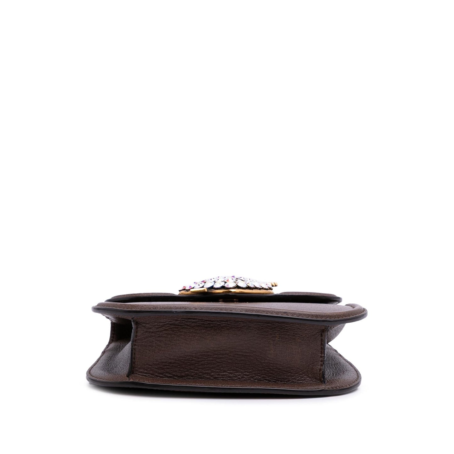 Gucci Linea Totem Crystal Heart Calf Brown Small Crossbody Bag Crossbody 1