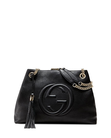 Gucci SOHO STRAP Leather Chain Tote Bag