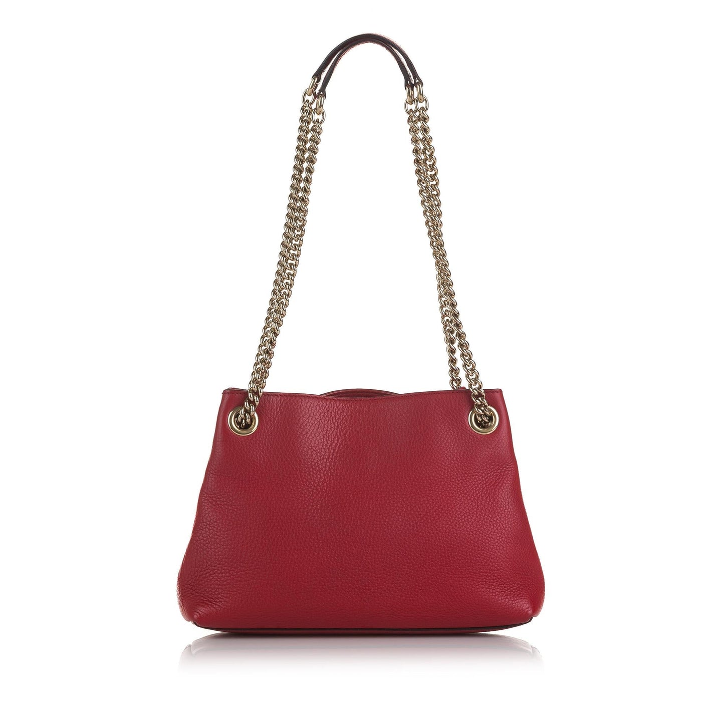 Gucci Soho SHG-3nWKJF Calf Red Chain Tote Bag