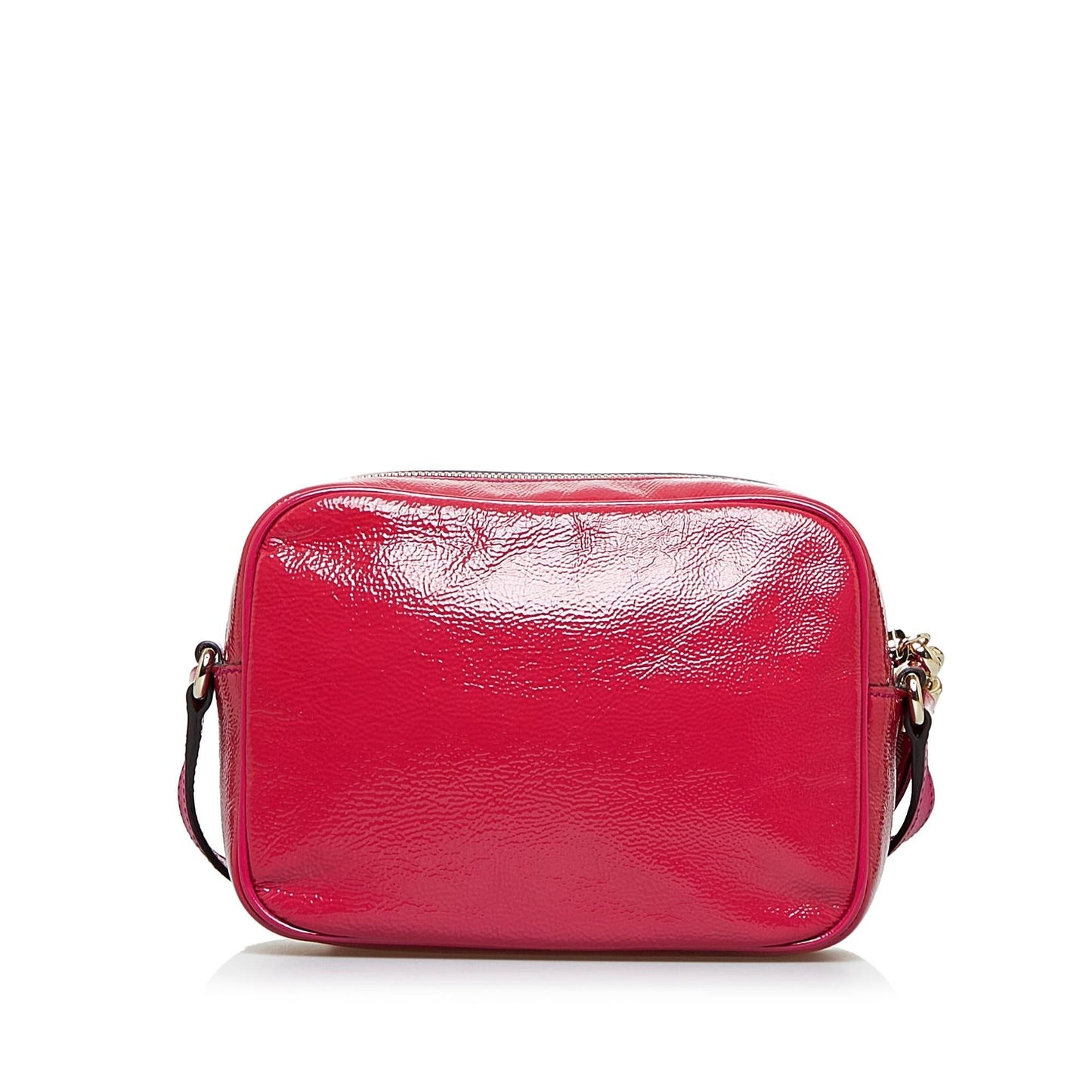 Gucci Soho Disco SHG-8cyfYf Leather Patent Pink Crossbody Bag