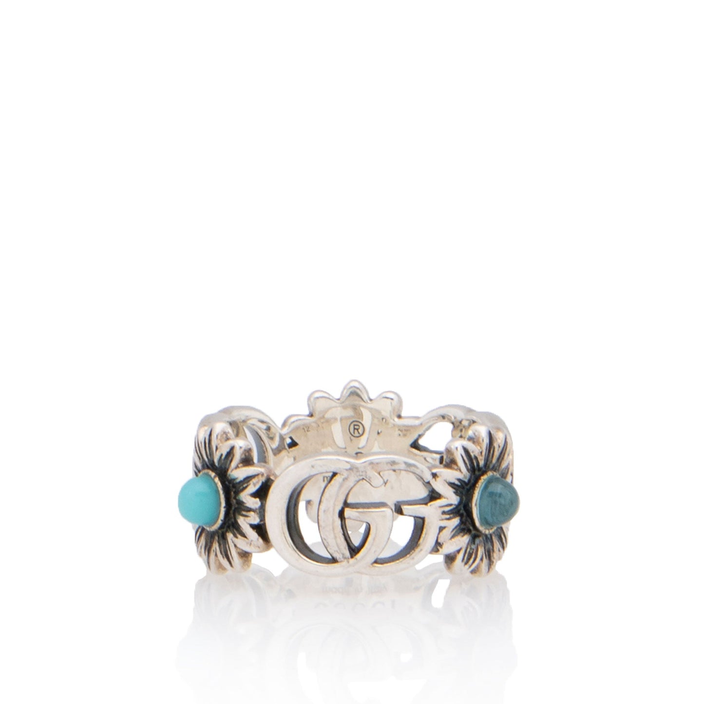 Gucci Sterling Mother Of Pearl Marmont Ring Size Silver Jewelry