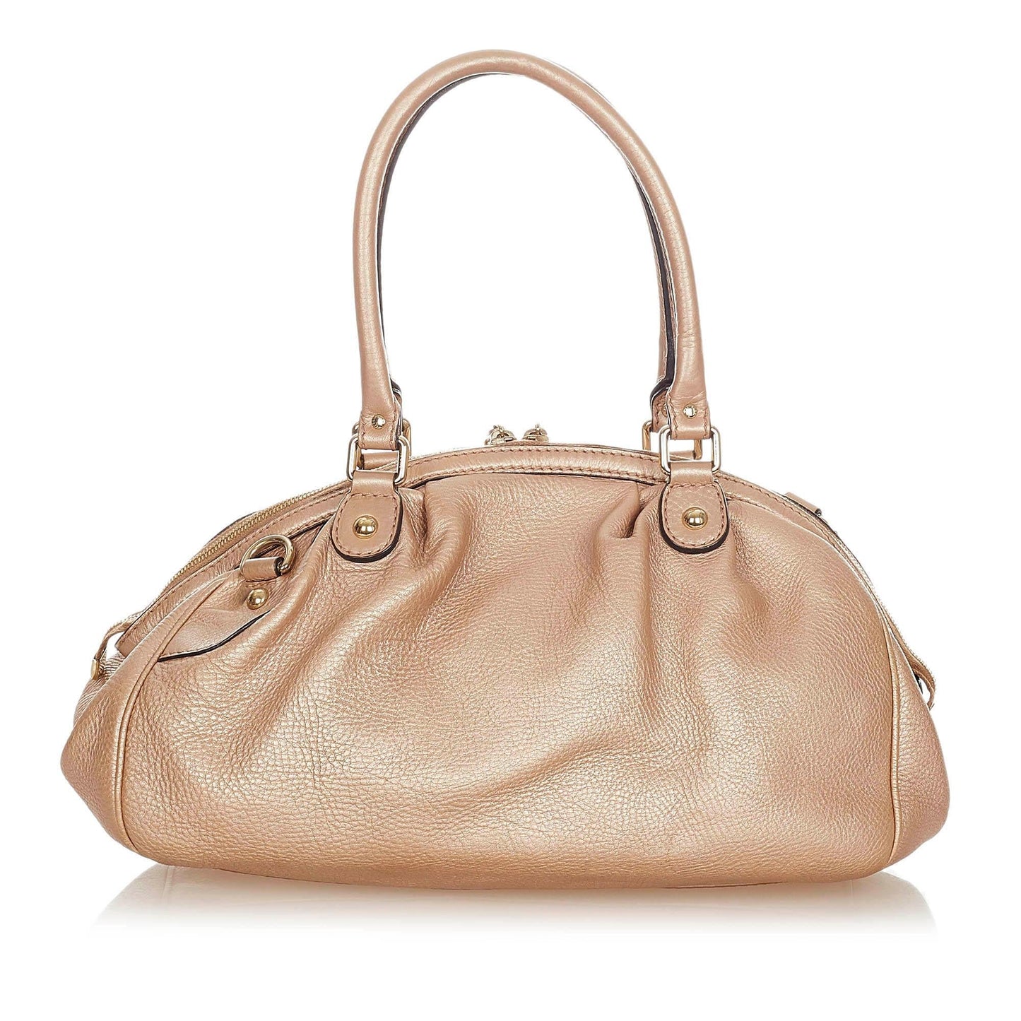 Gucci Sukey SHG Leather Calf Brown Satchel Bag 3