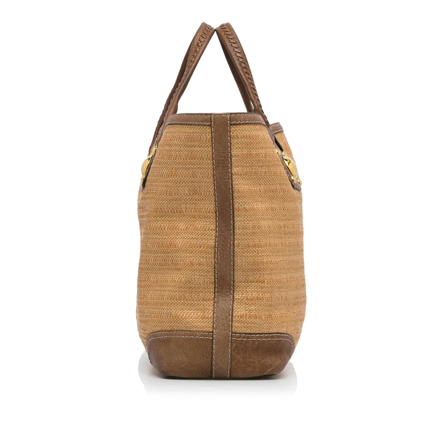 Gucci Sunset Straw SHG-fPDmkH Brown Tote Bag