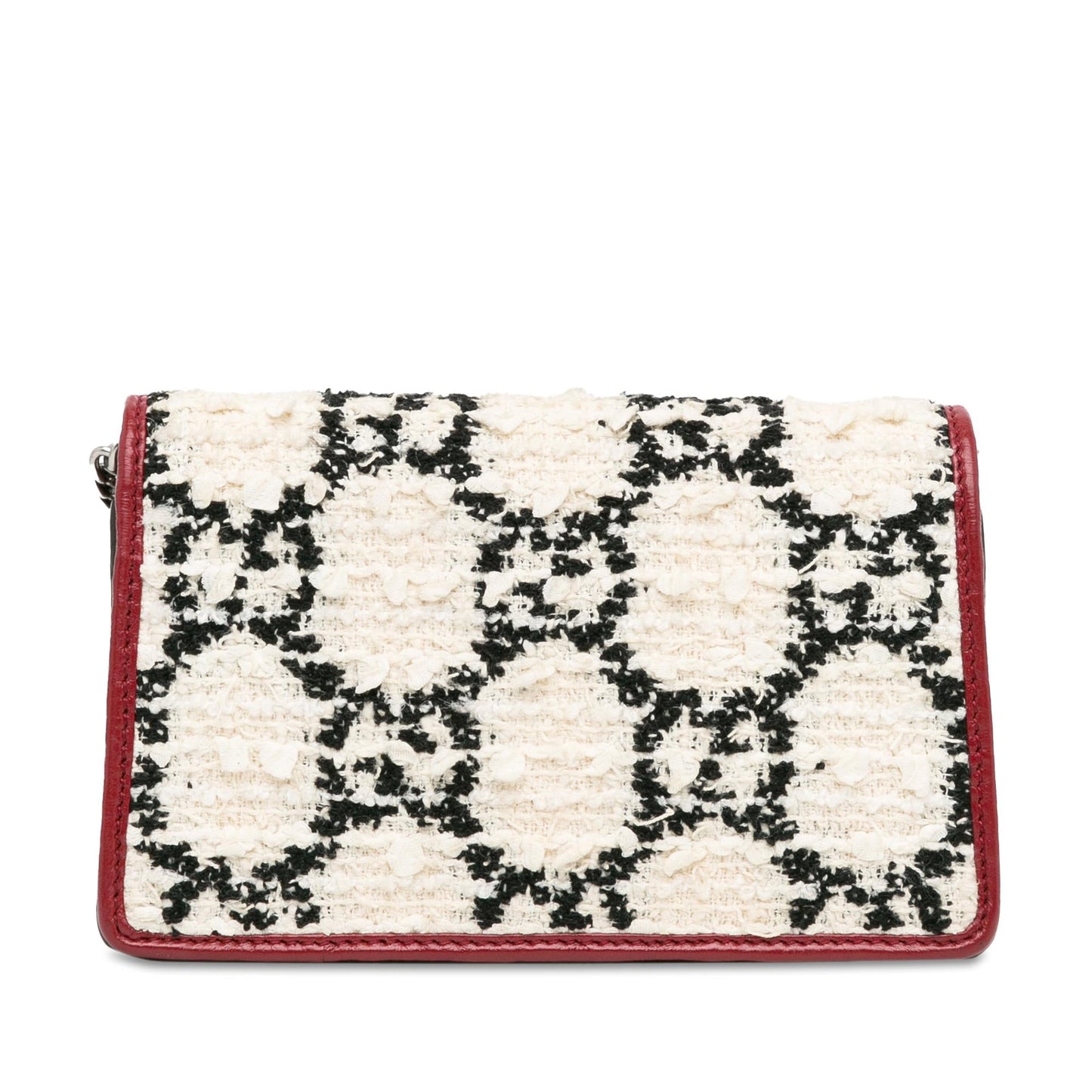 Gucci Super GG Tweed Dionysus SHG-a03ekZ Calf White Red Mini Crossbody Bag