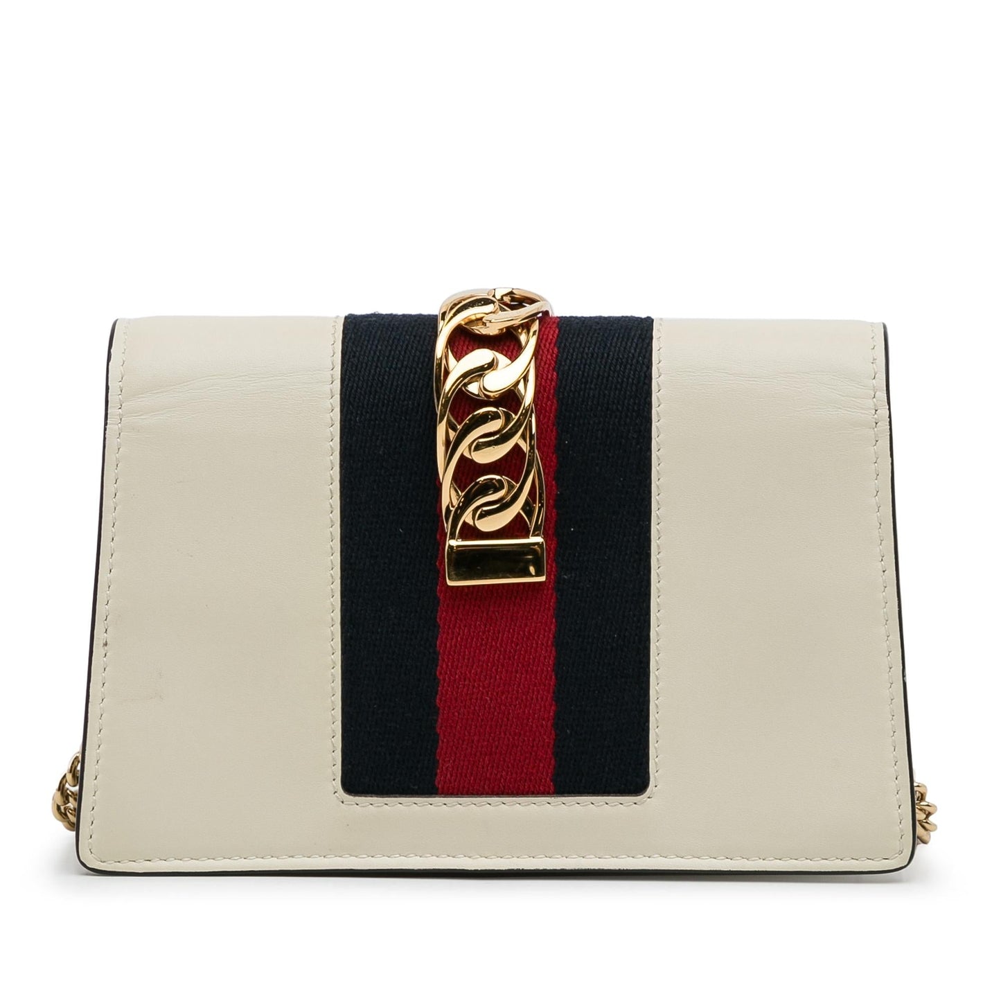Gucci Super Sylvie SHG-yNIHwW Calf White Mini Chain Crossbody Bag