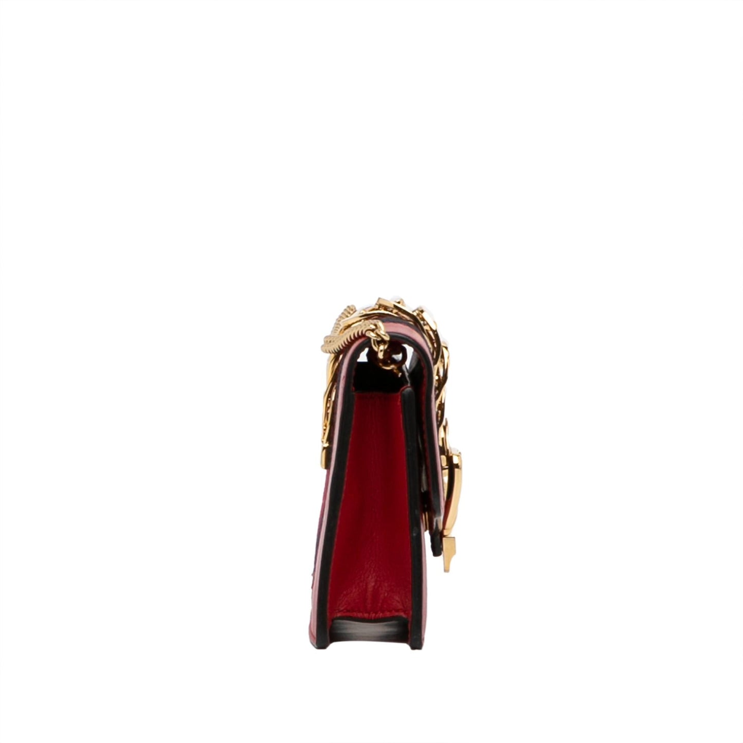 Gucci Super Sylvie SHG-WQPGZl Calf Red Mini Crossbody Bag