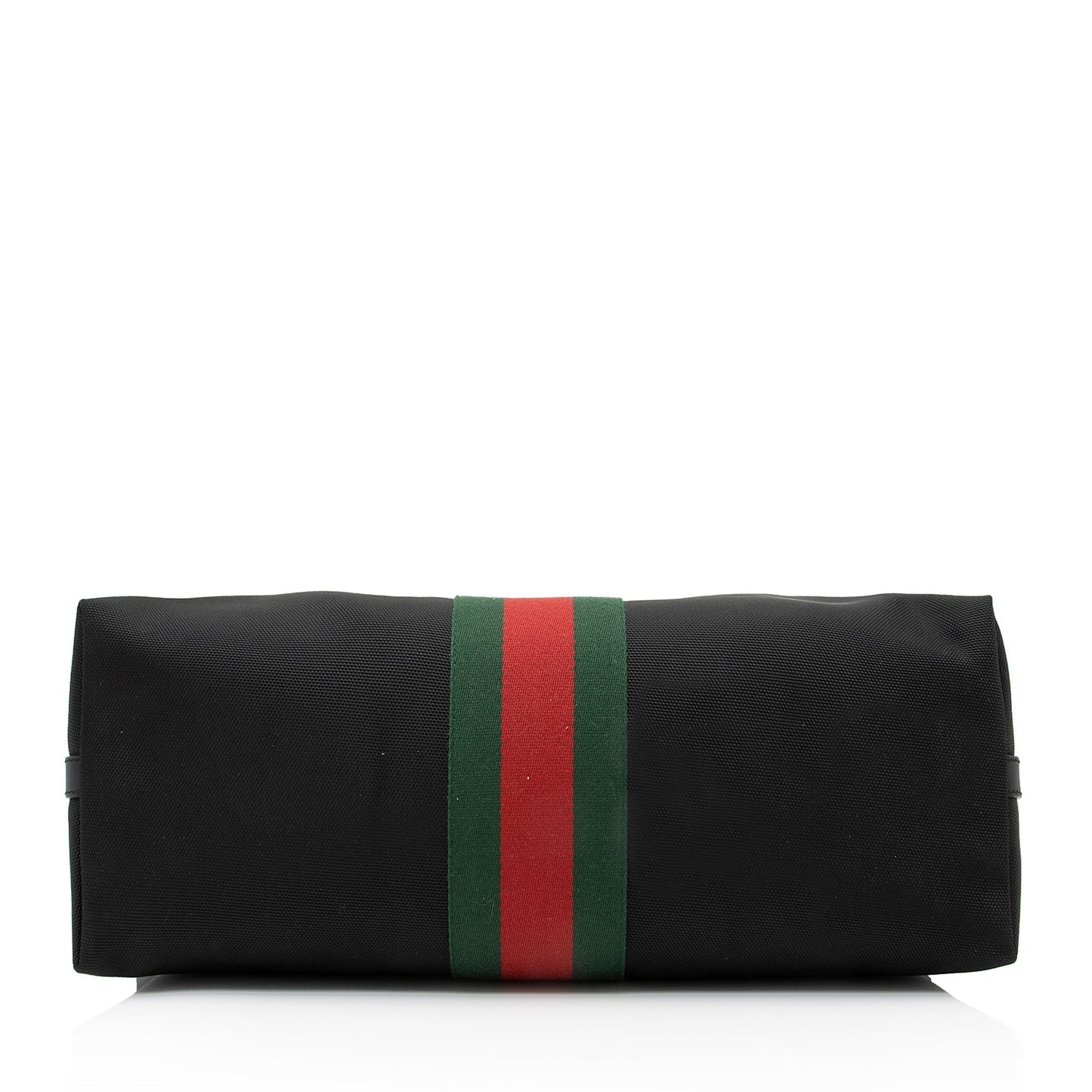 Gucci Techno Web Duffle SHF Leather Canvas Nylon Black Travel Bag