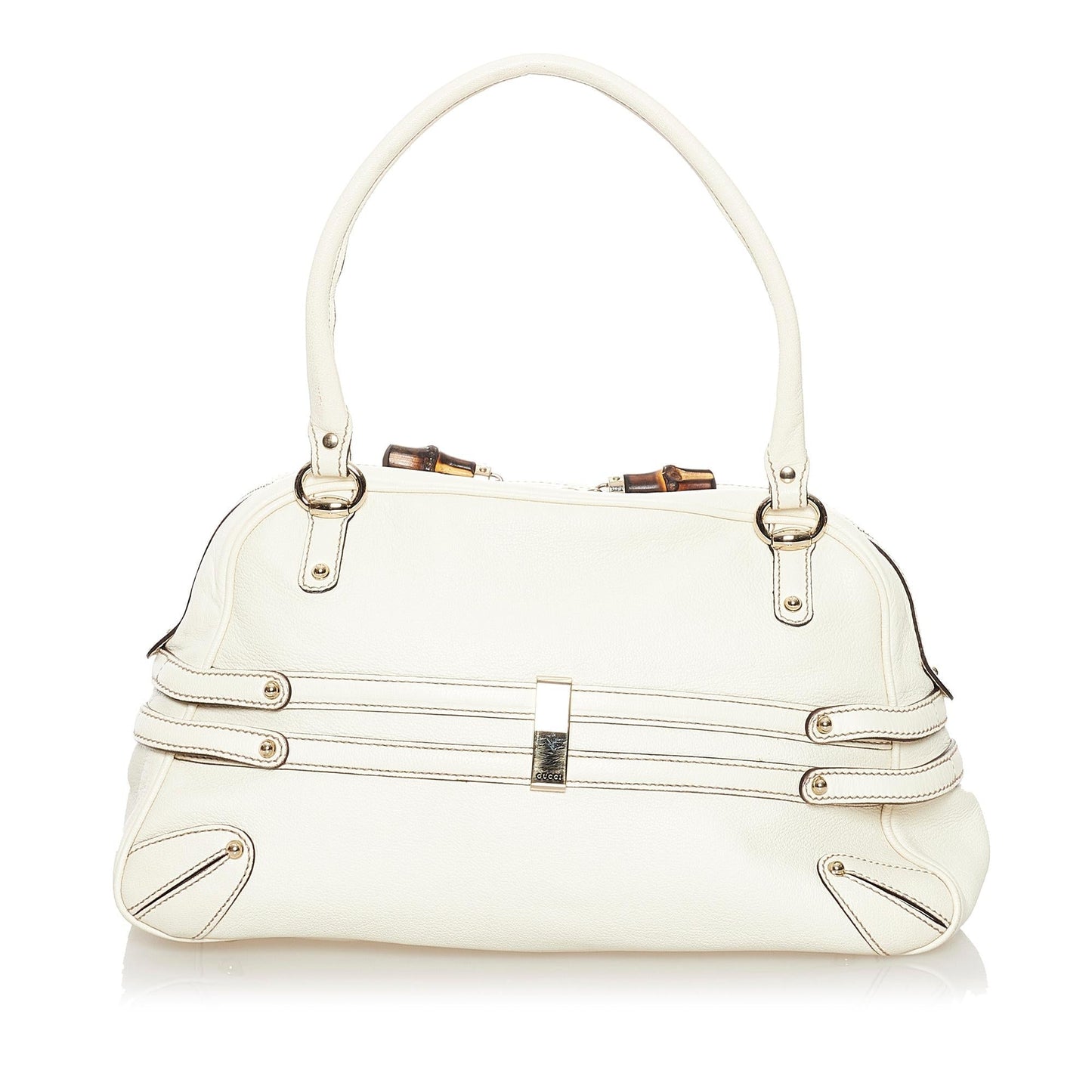 Gucci Wave SHG Leather Calf White Satchel Bag