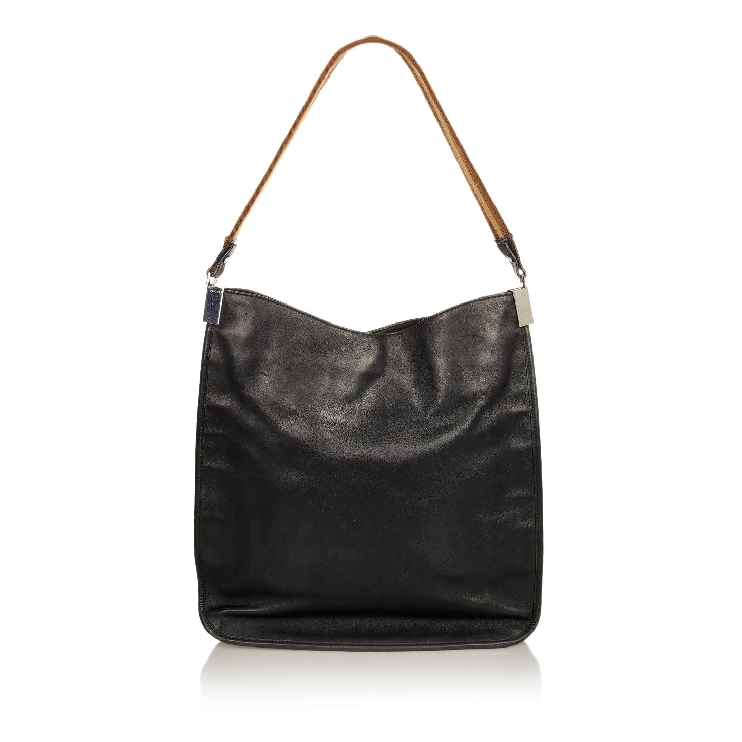 Gucci Web SHG Leather Calf Black Shoulder Bag