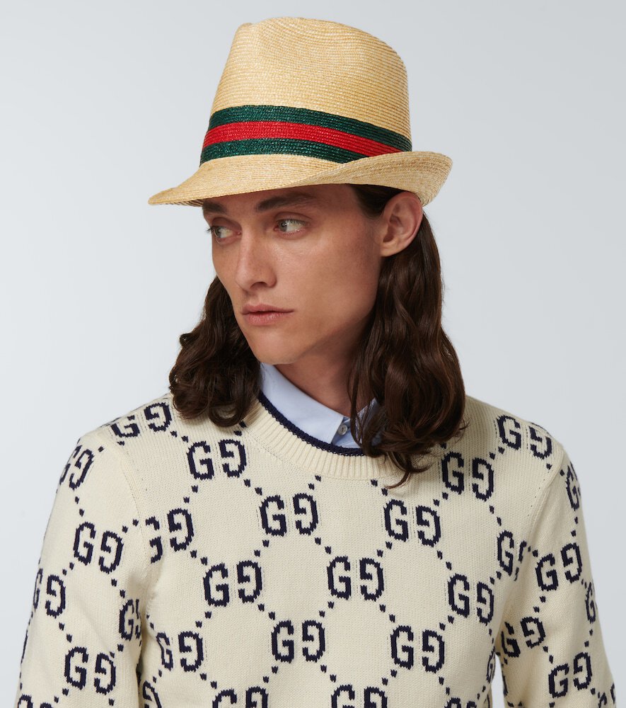 Gucci STRAW FEDORA Woven Hat