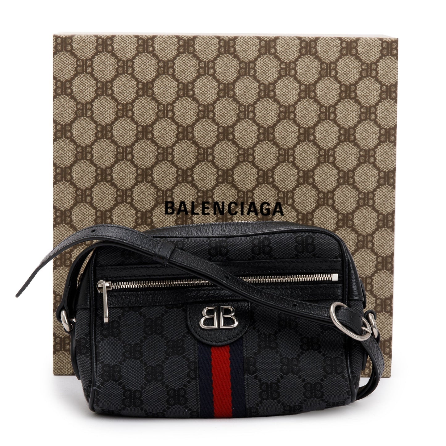 Gucci Balenciaga The Hacker Project Bb Web Camera Canvas Black Travel Bag