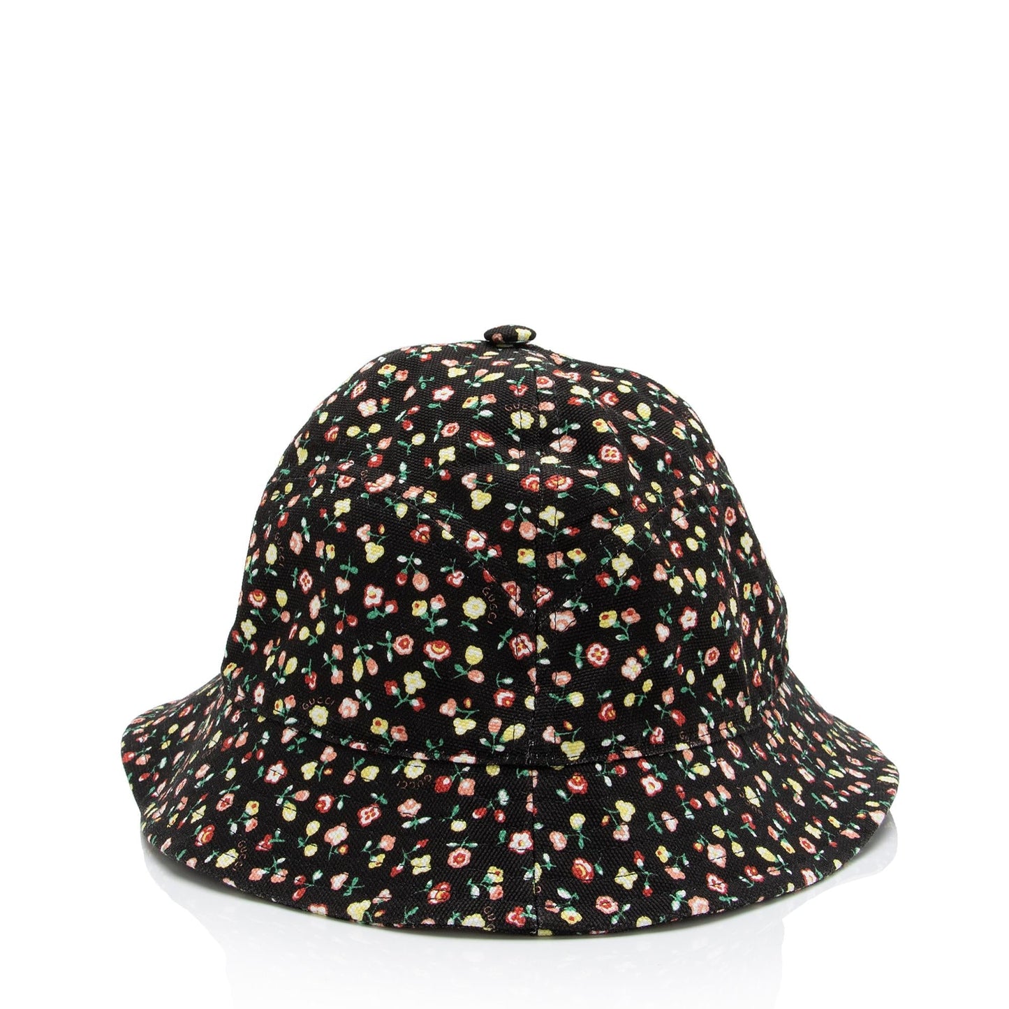 Gucci X Liberty London Cotton Floral Black Bucket Bag