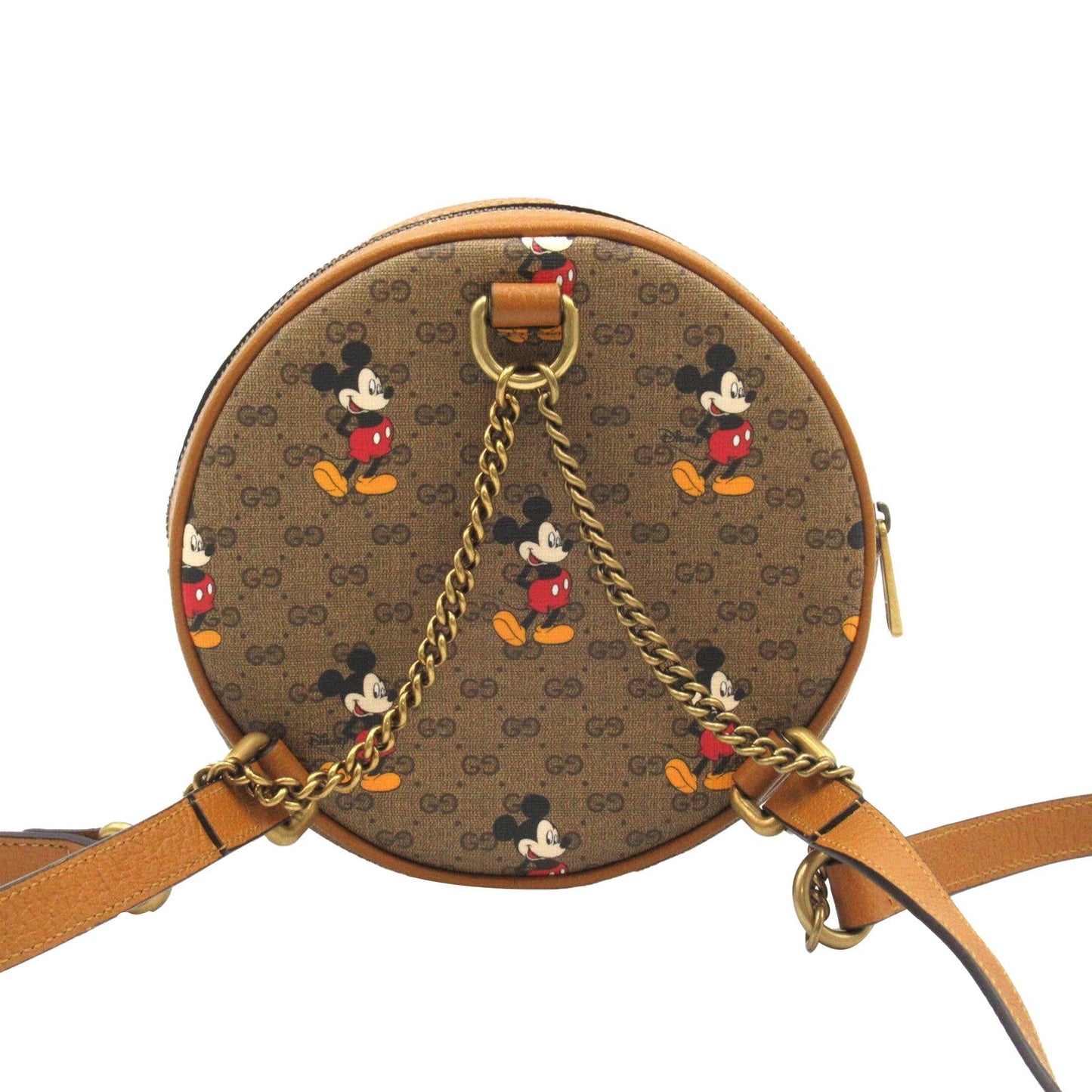 Gucci x Disney Micro GG Round Canvas Calf Brown Backpack
