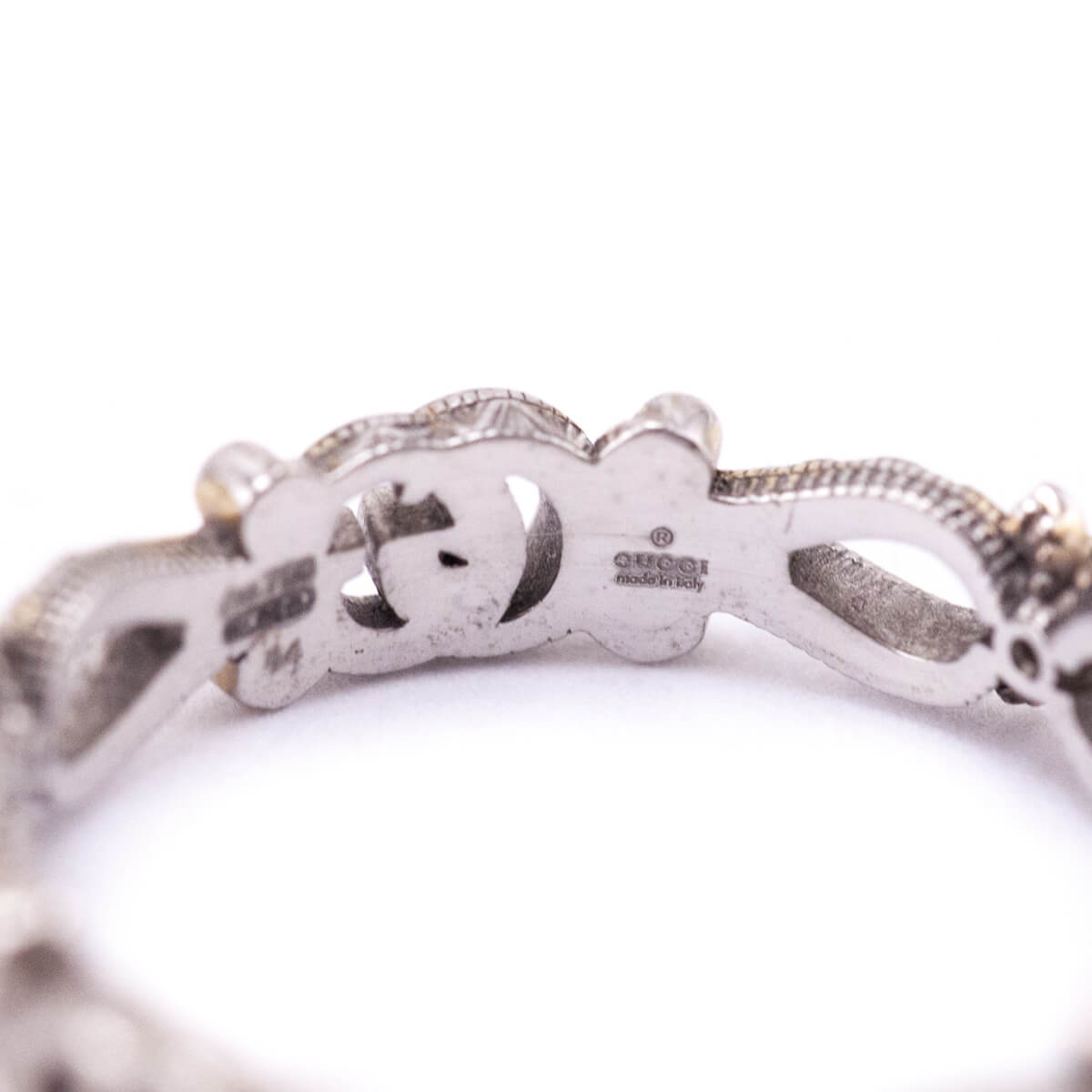 Gucci 18K White Gold Flora Narrow Ring