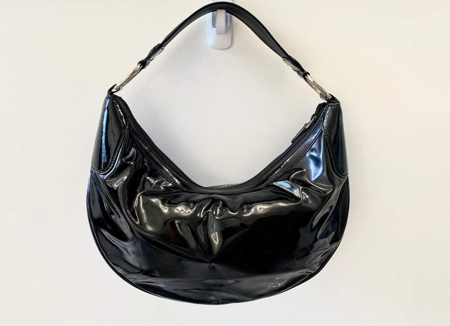 Gucci HALF MOON Leather Patent Travel Bag
