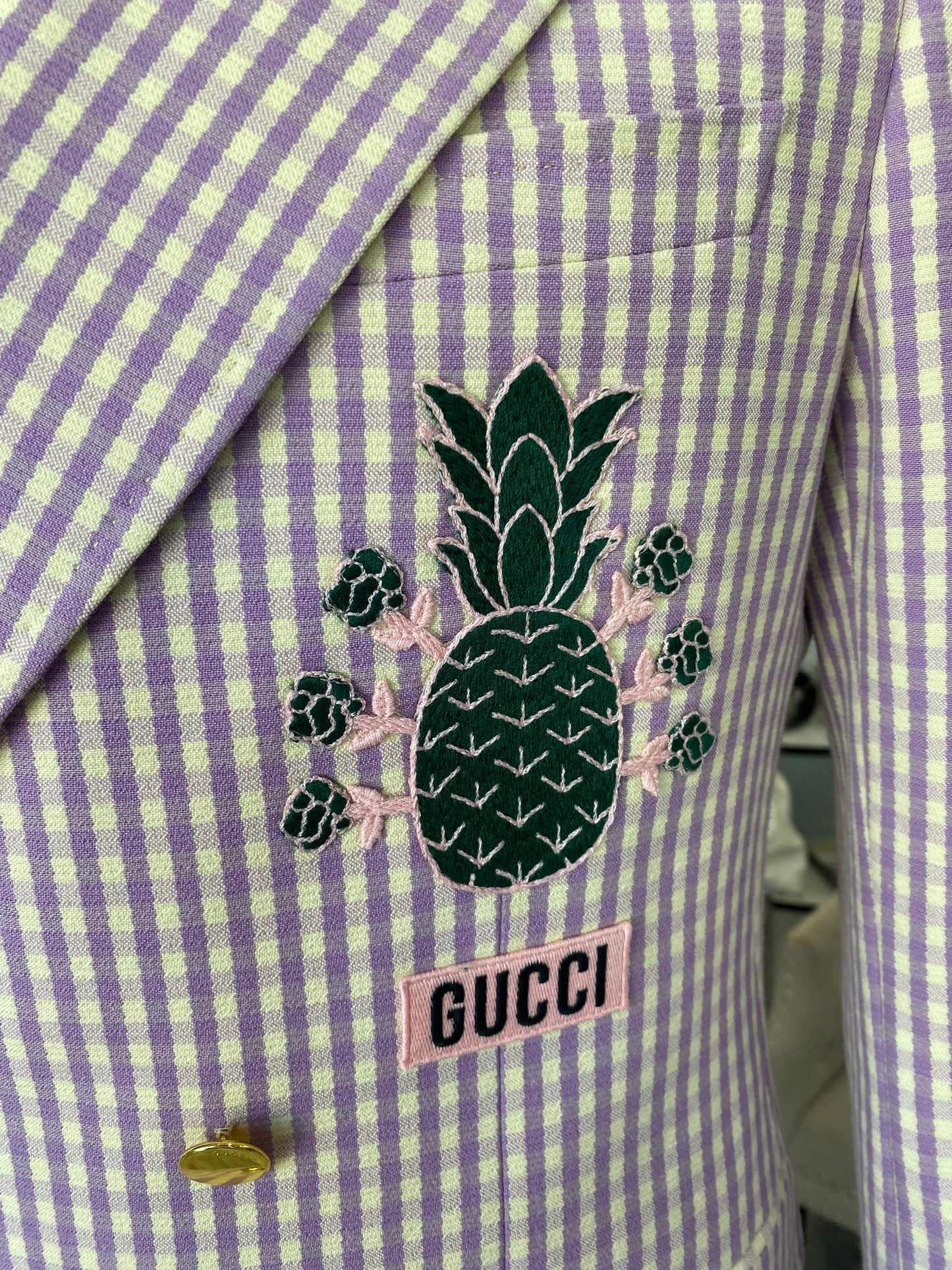 Gucci MICHEL GINGHAM CHECK BLAZER Accessory