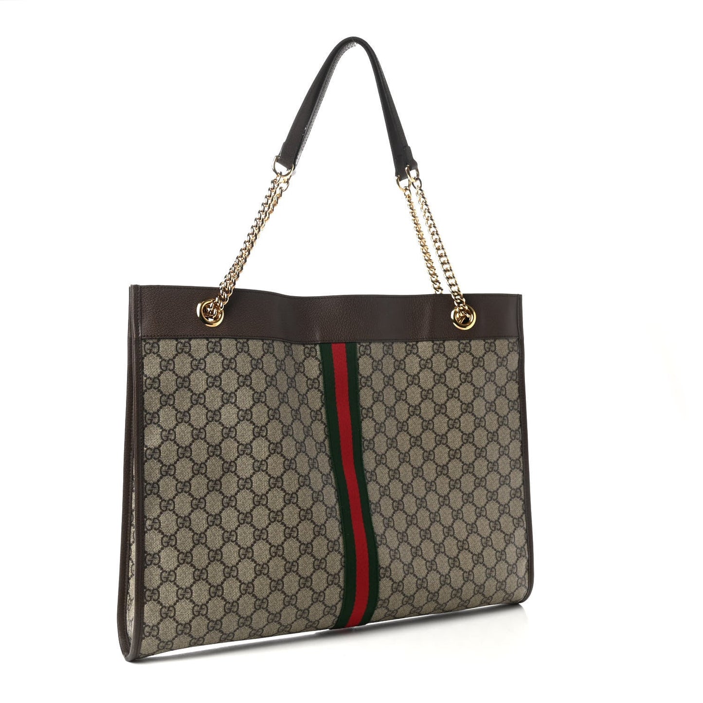 Gucci GG SUPREME RAJAH Monogram Chain Tote Bag