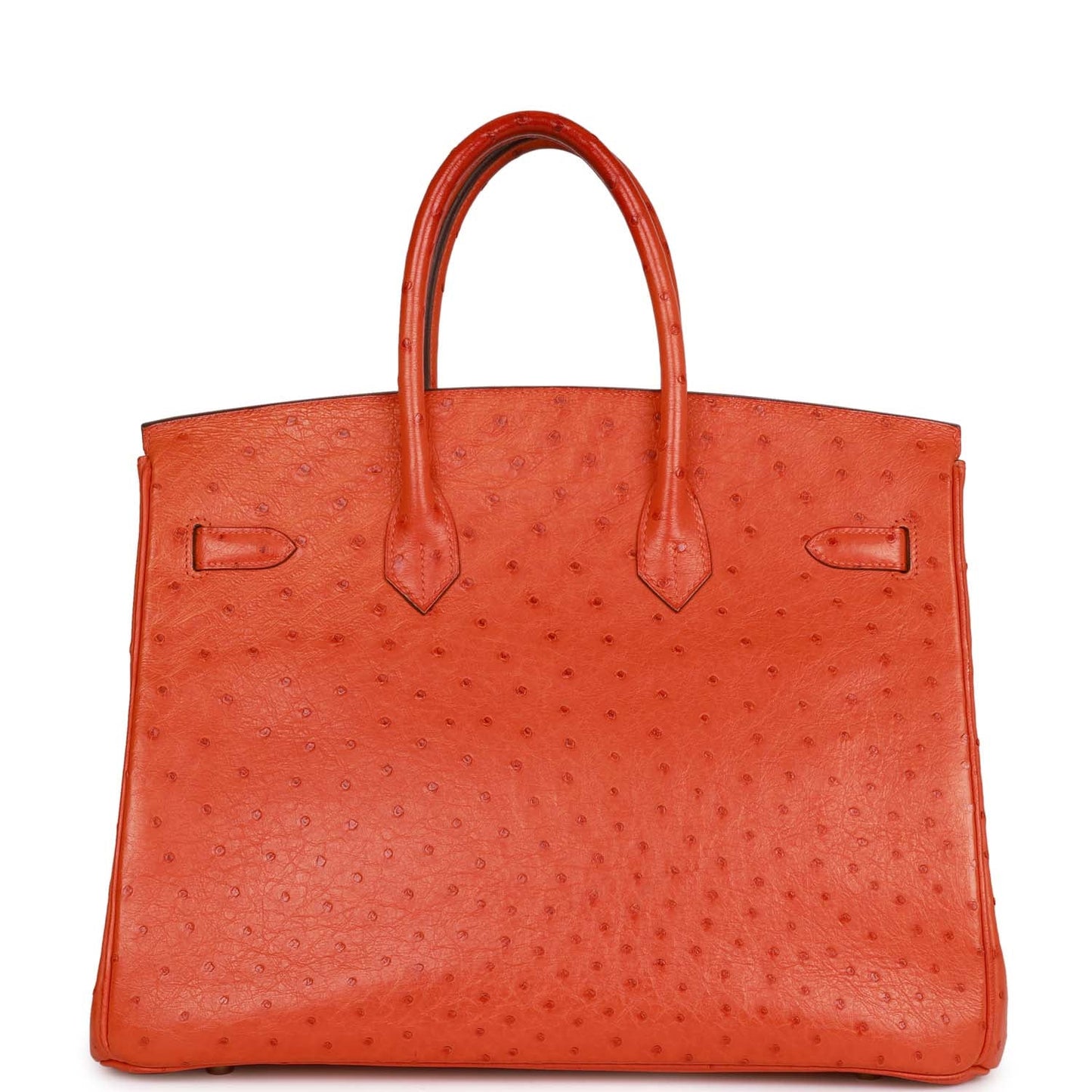 Hermes Birkin Tangerine Ostrich Hardware Handbag Gold Travel Bag Gold Hardware 2