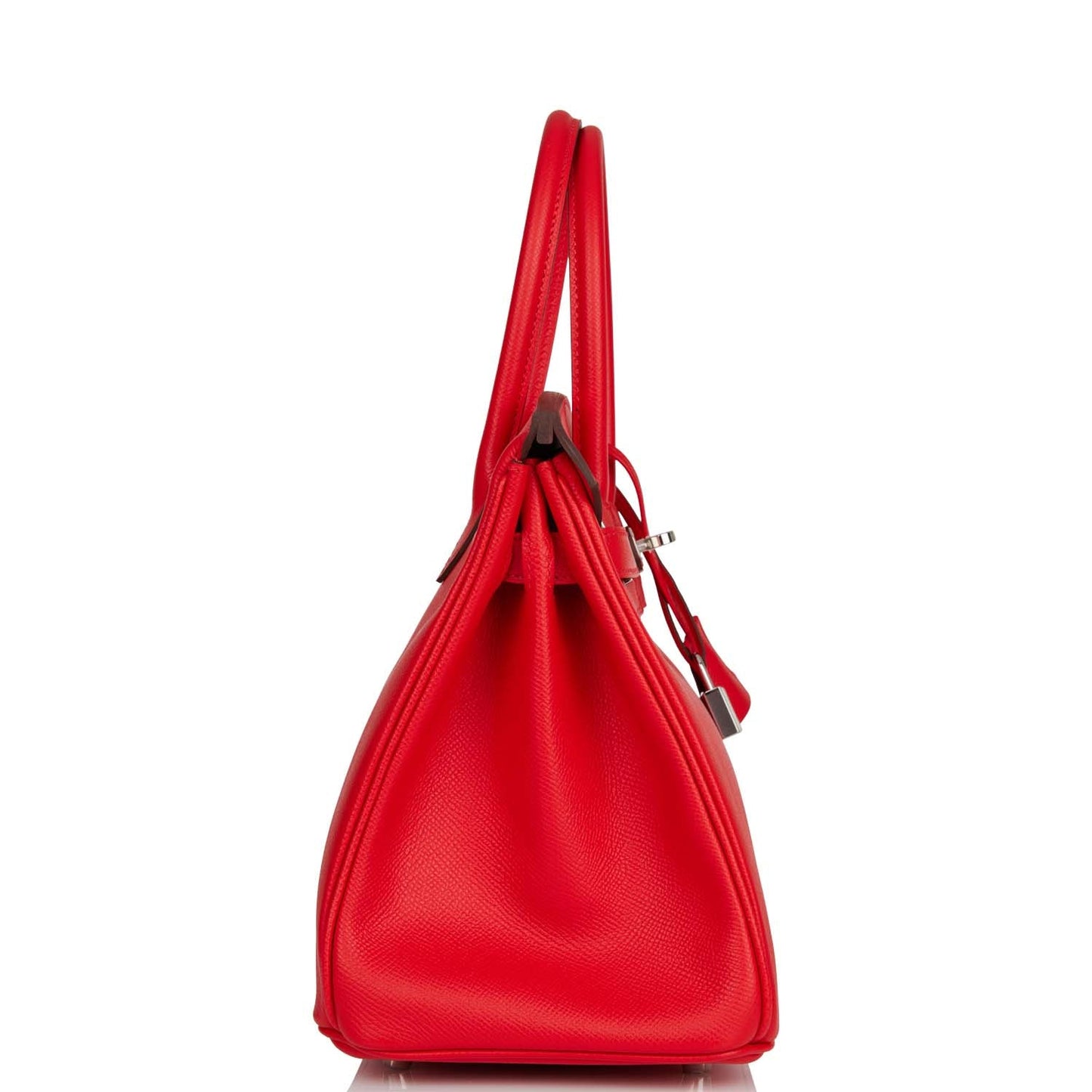 Hermes Birkin Rouge De Coeur Epsom Palladium Hardware Travel Bag