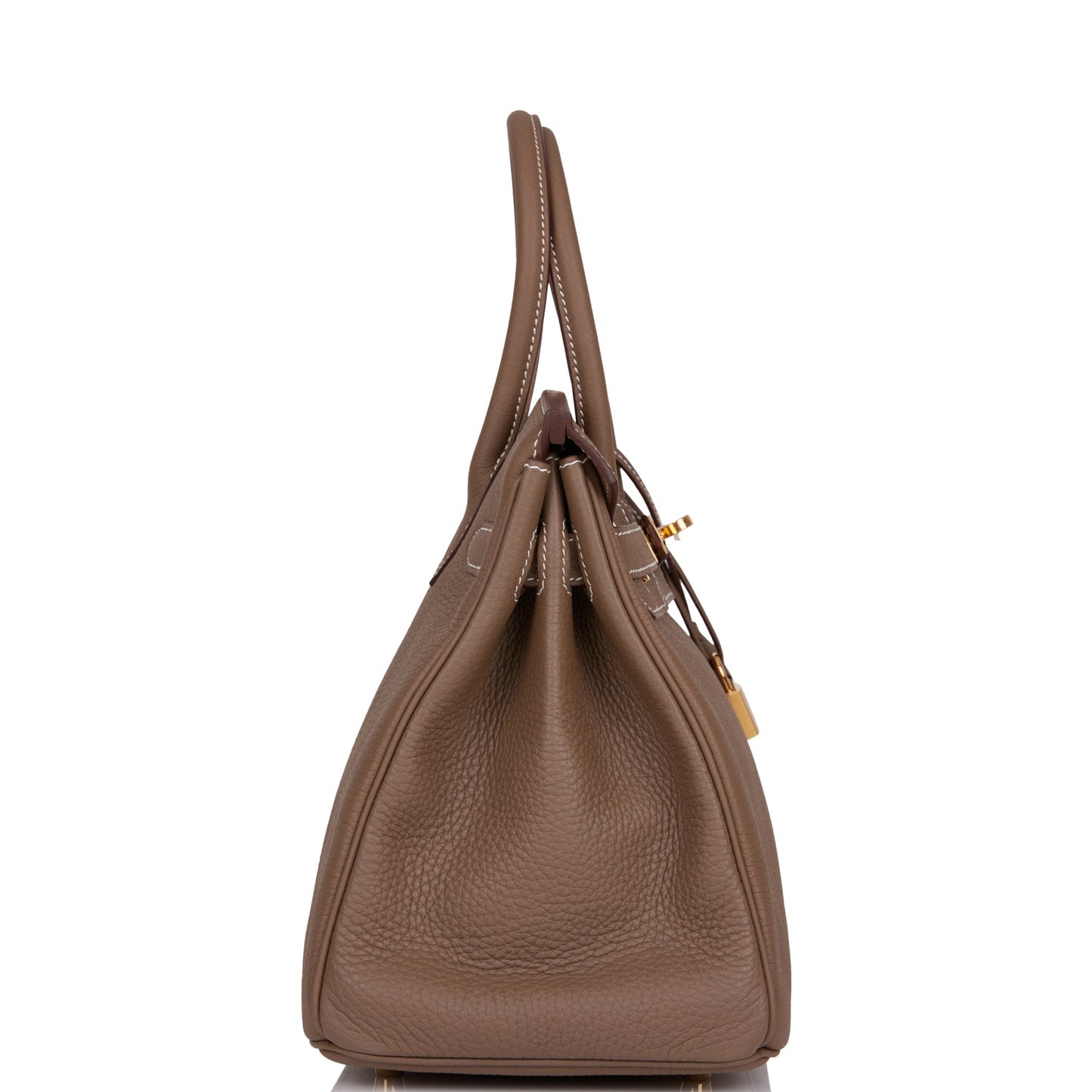 Hermes Birkin Etoupe Clemence Hardware Handbag Gold Travel Bag