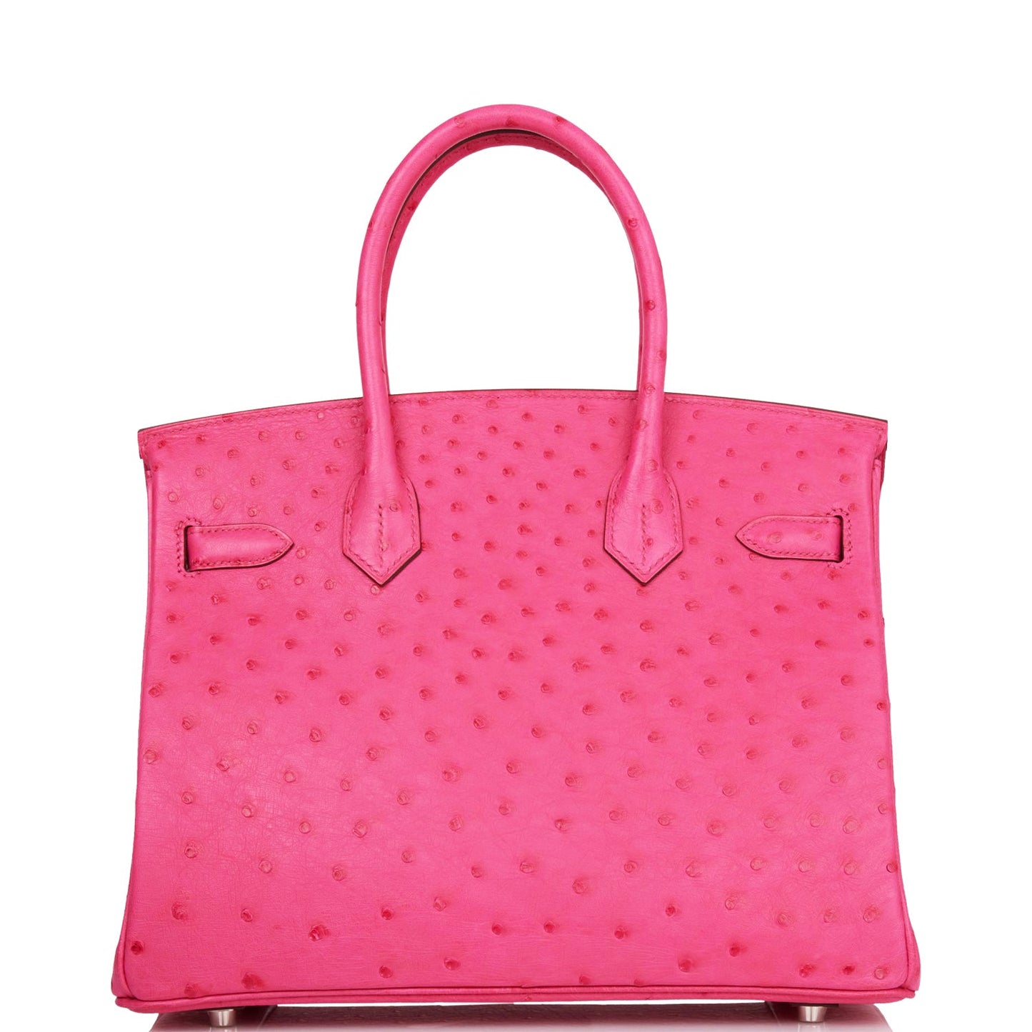 Hermes Birkin Rose Tyrien Ostrich Palladium Hardware Handbag Travel Bag Palladium Hardware