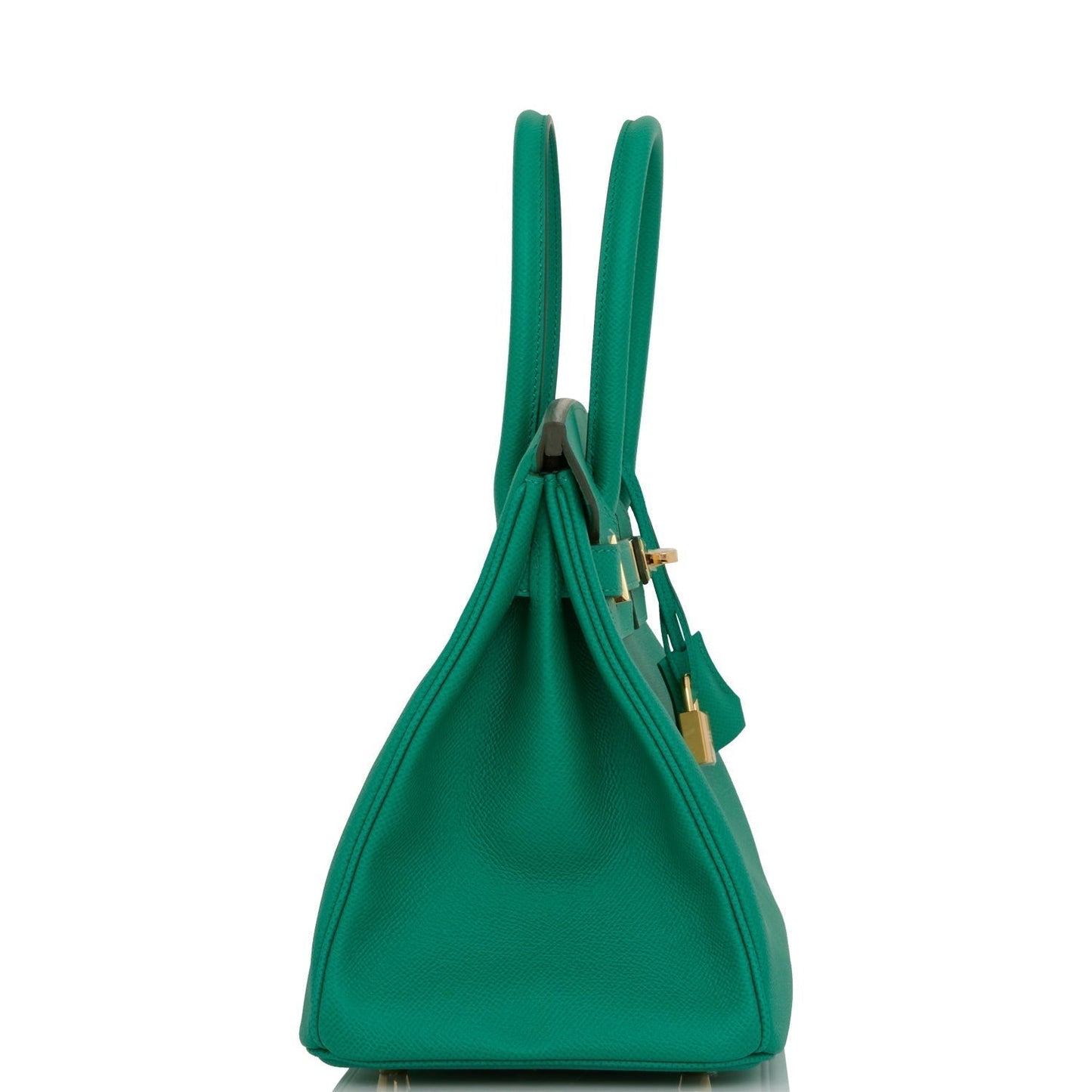 Hermes Birkin Vert Jade Epsom Hardware Handbag Gold Travel Bag