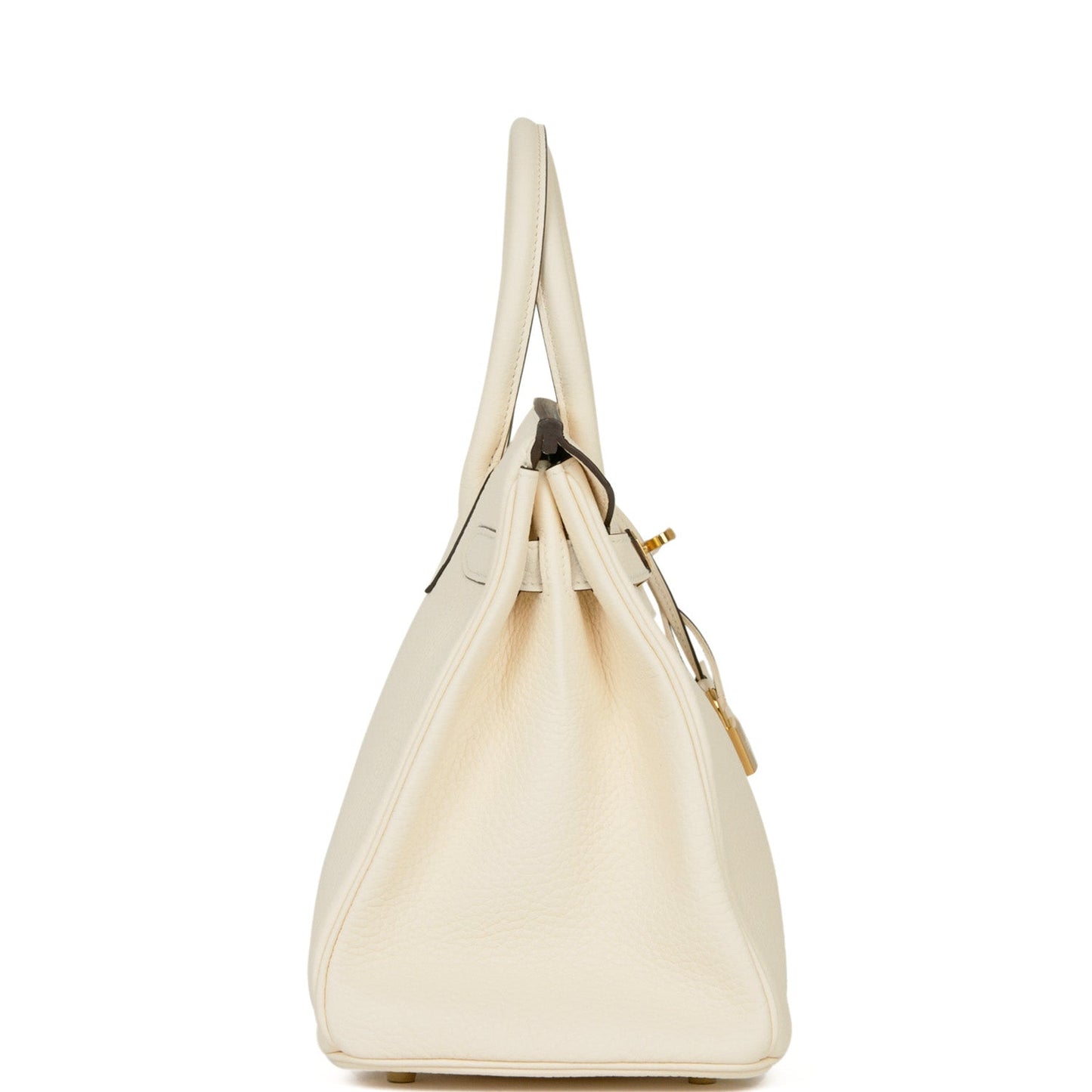 Hermes Birkin Nata Clemence Hardware Handbag Gold Travel Bag