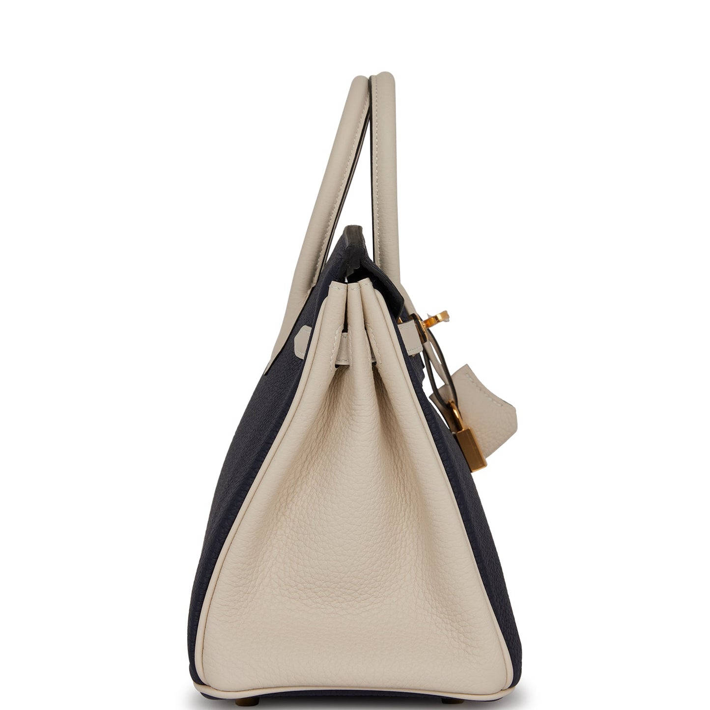 Hermes Special Order Hss Birkin Bleu Nuit And Craie Gold Travel Bag