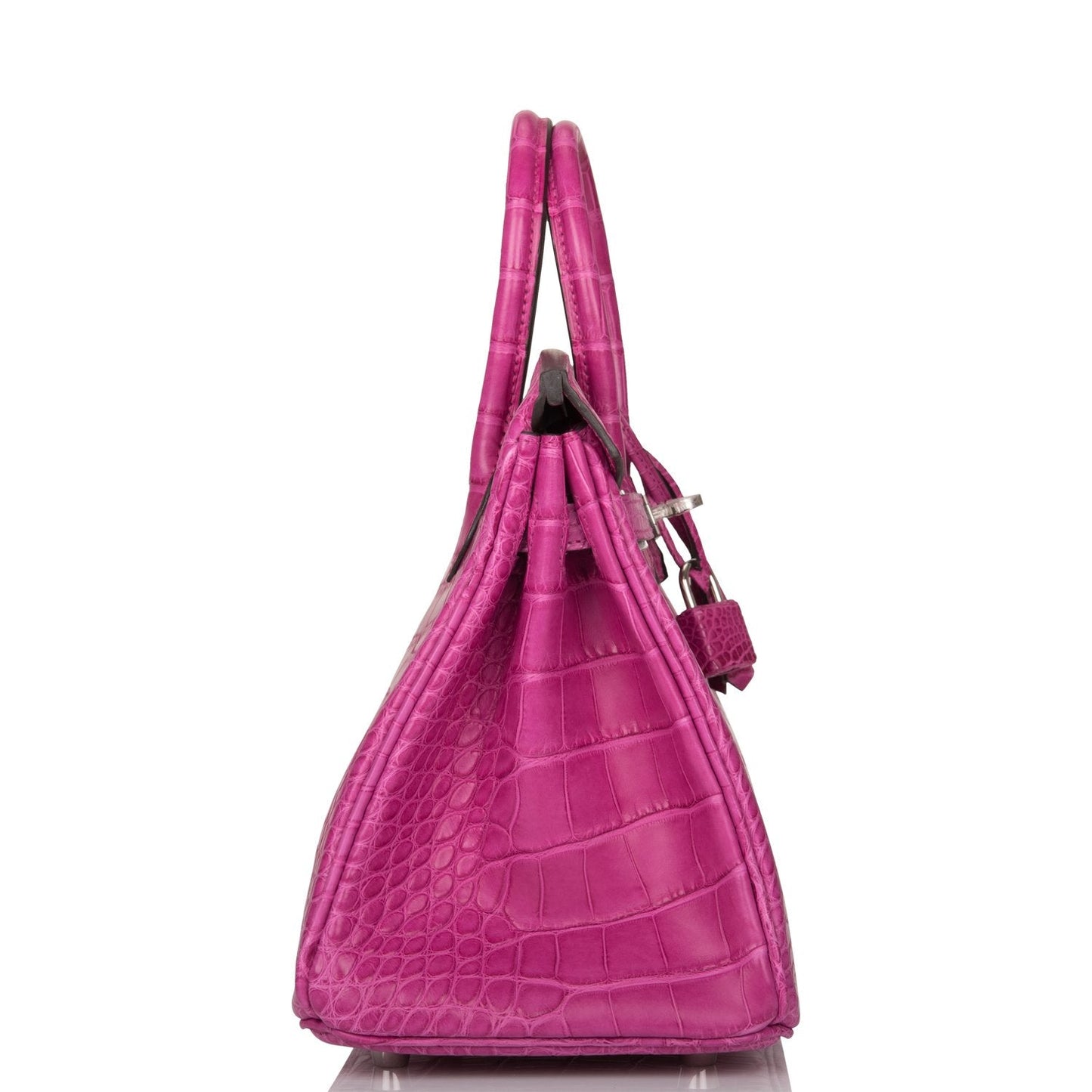 Hermes Birkin Rose Scheherazade Matte Alligator Palladium Hardware Travel Bag