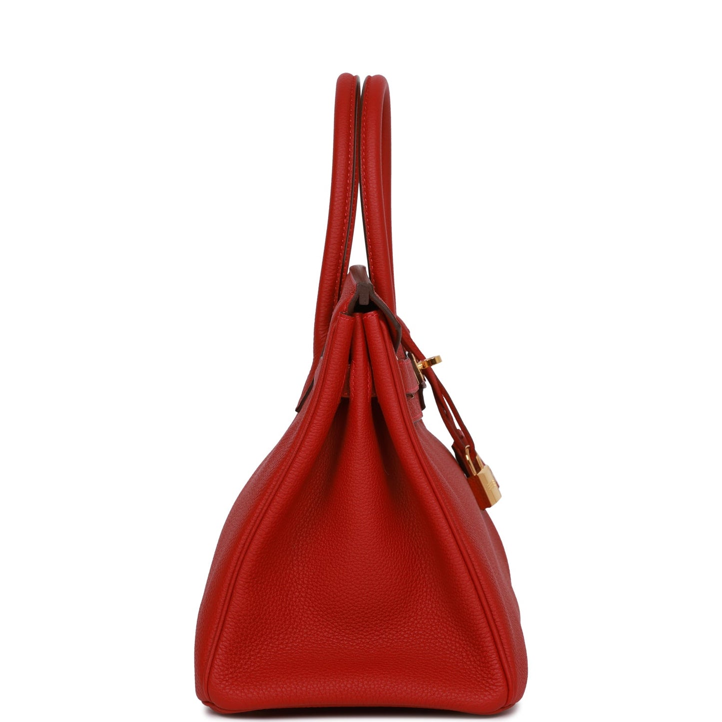 Hermes Birkin Rouge Vif Togo Hardware Handbag Gold Travel Bag