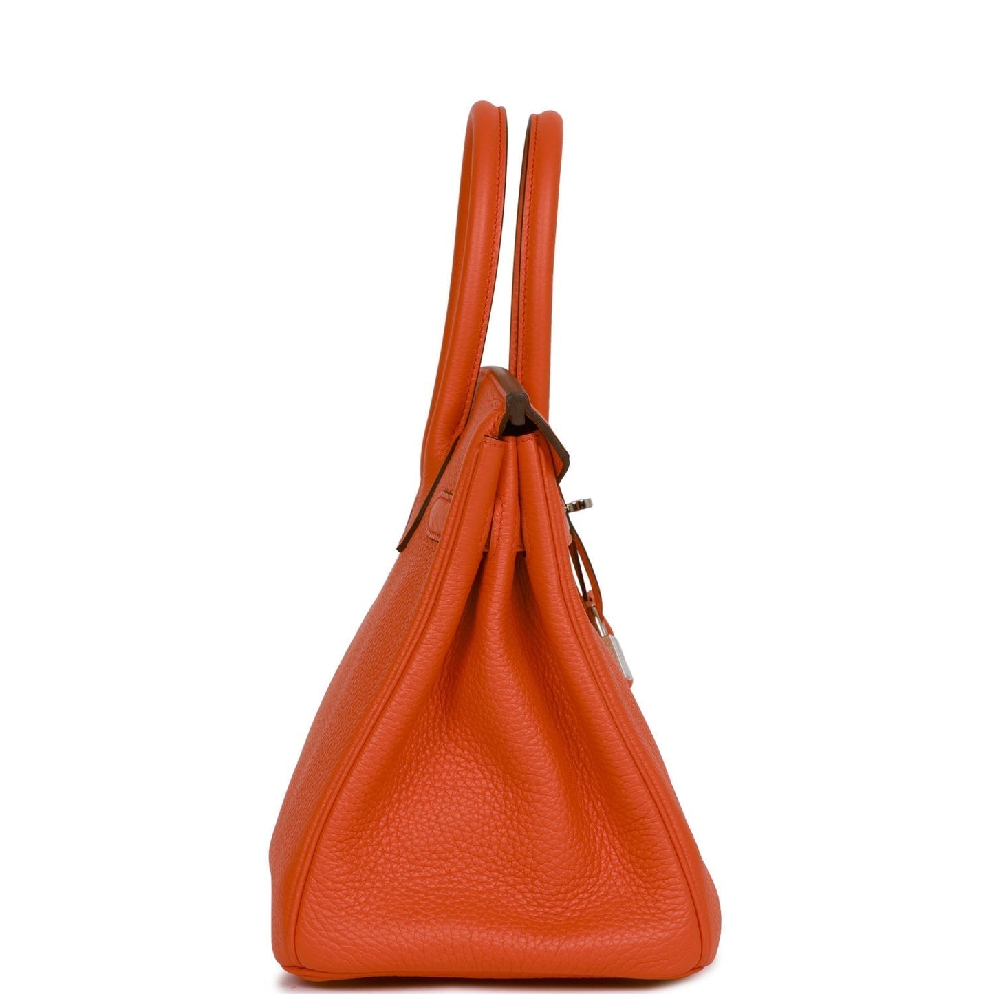 Hermes Birkin Orange Poppy Verso Clemence Palladium Hardware Travel Bag
