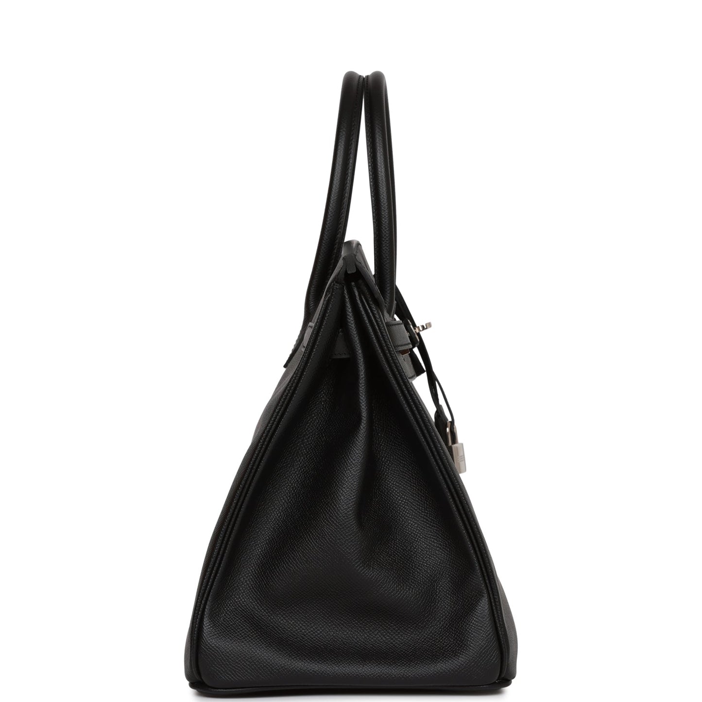 Hermes Birkin Epsom Palladium Hardware Handbag Black Travel Bag