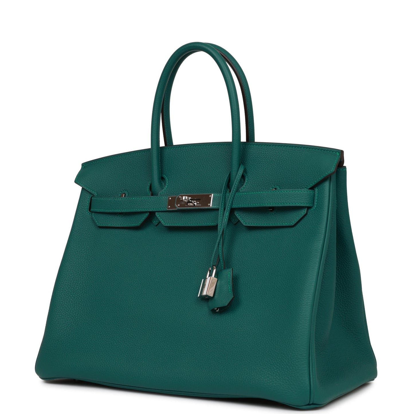 Hermes Birkin Malachite Togo Palladium Hardware Handbag Travel Bag