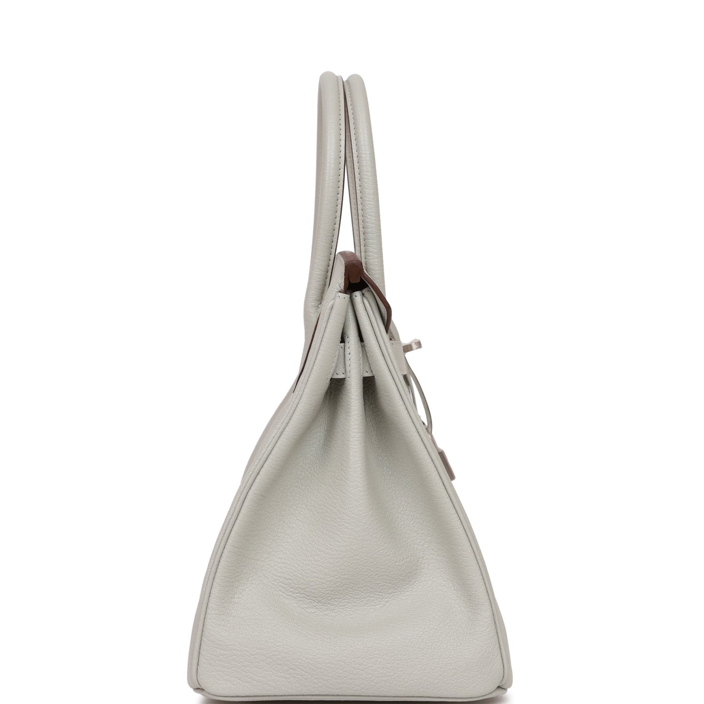 Hermes Birkin Gris Perle Verso Chevre Brushed Palladium Travel Bag 4