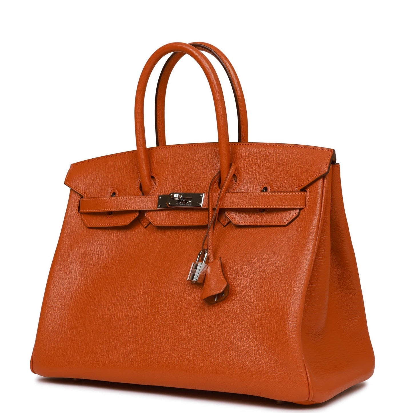 Hermes Birkin Potiron Chevre Palladium Hardware Handbag Travel Bag Palladium Hardware 2