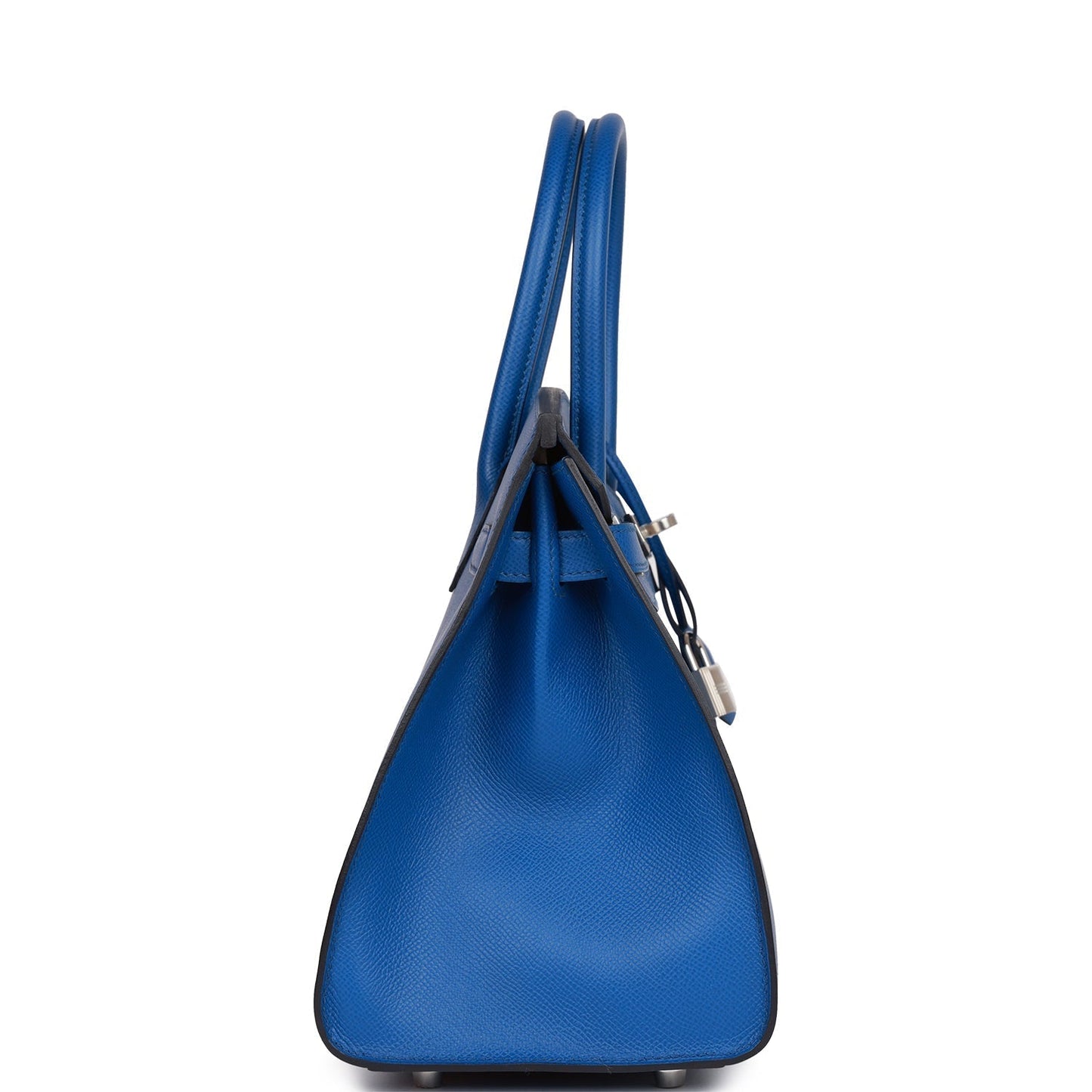 Hermes Birkin Sellier Bleu France Epsom Palladium Hardware Handbag Travel Bag