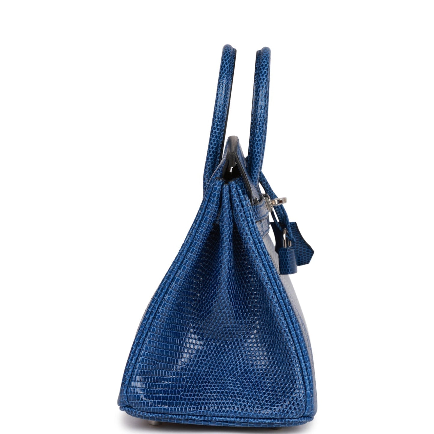 Hermes Birkin Bleu Saphir Lizard Palladium Hardware Handbag Travel Bag