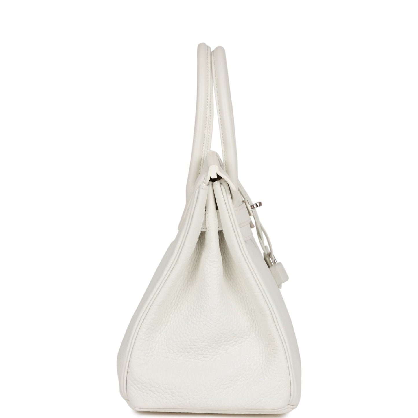 Hermes Birkin Clemence Palladium Hardware Handbag White Travel Bag Palladium Hardware