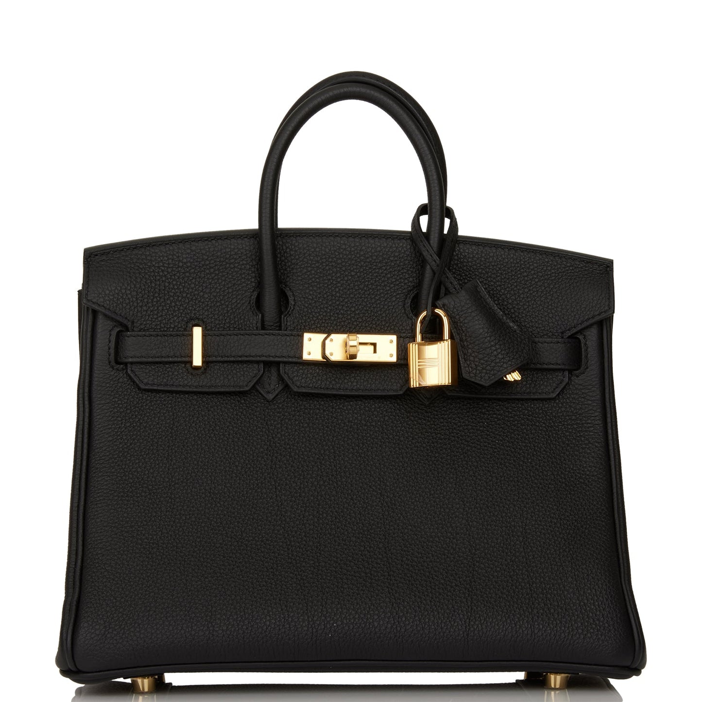 Hermes Birkin Togo Hardware Handbag Black Gold Travel Bag 52