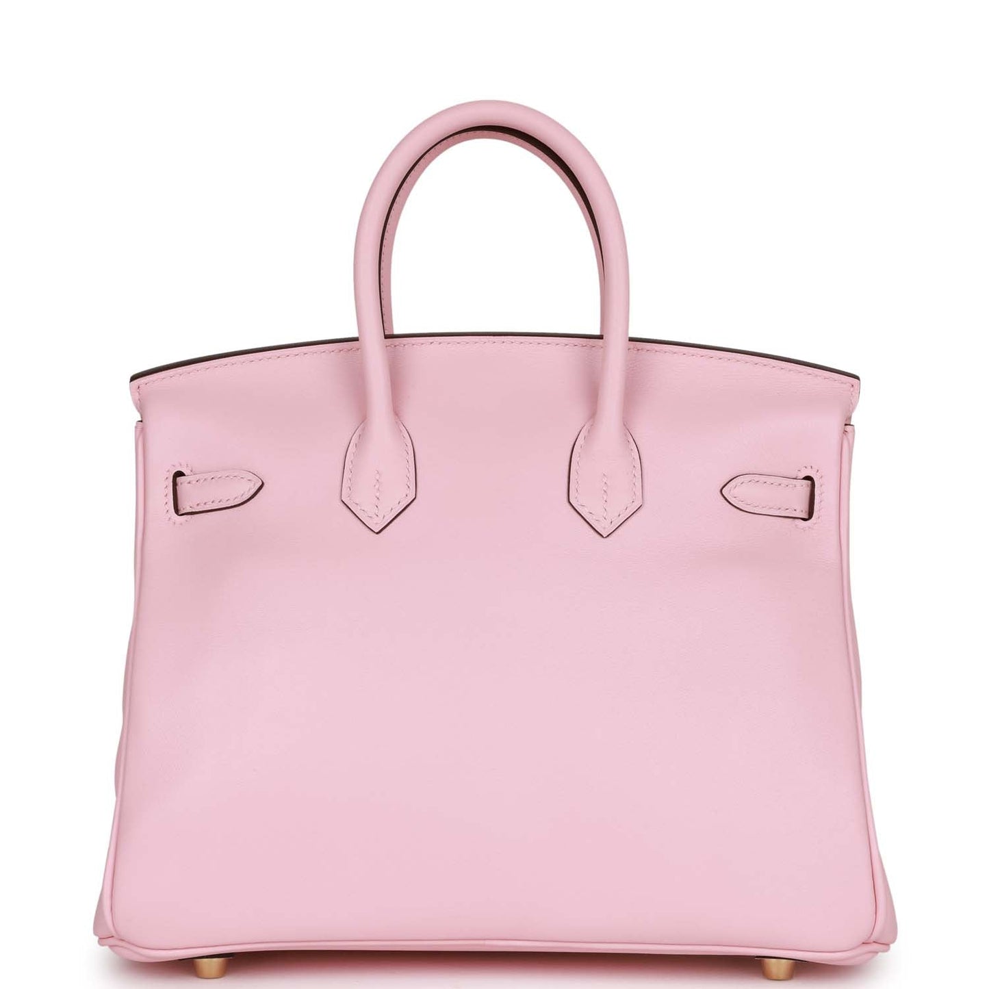 Hermes Top Quality Luxury Birkin Rose Sakura Swift Gold Travel Bag